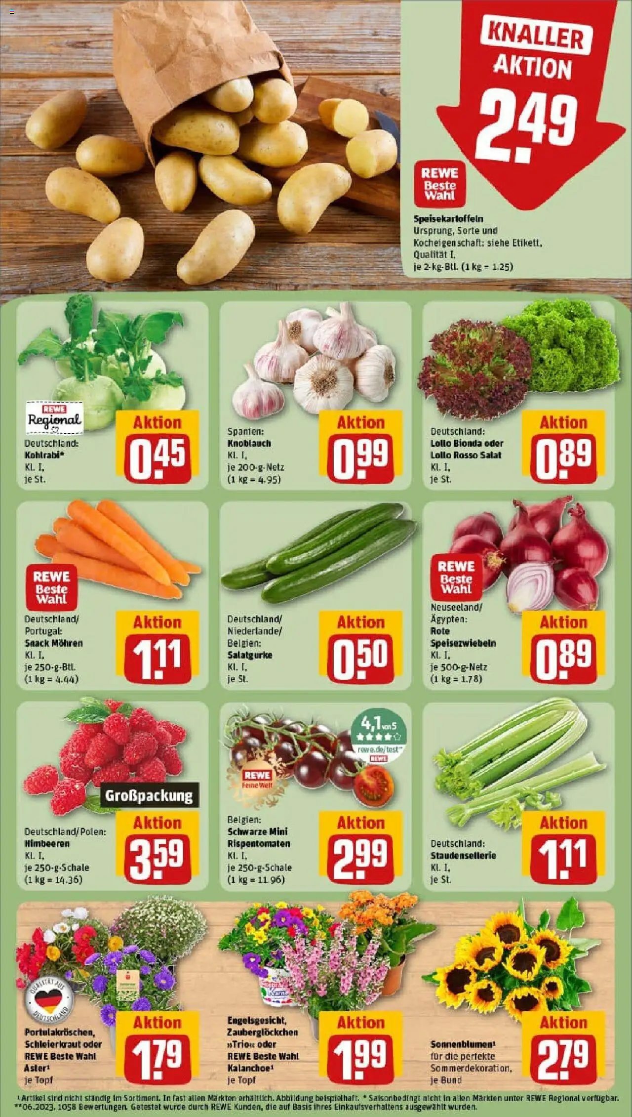 Rewe prospekt Hannover	 - gültig ab dem 06.07.2025 | Seite: 7 | Produkte: Himbeeren, Kohlrabi, Mohren, Salat