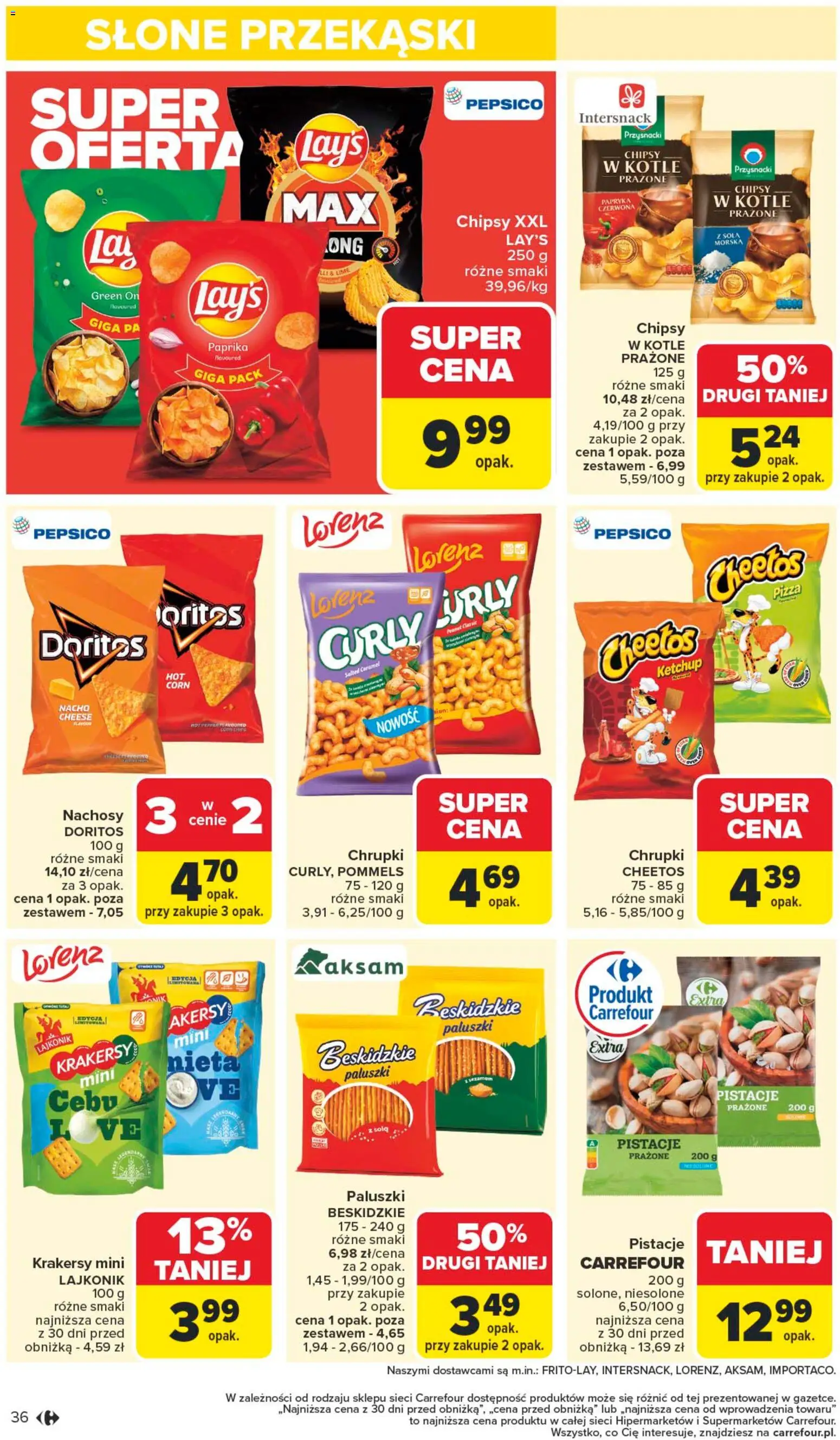 Carrefour Gazetka od 10.11.2025 | Strona: 38 | Produkty: Chipsy, Papryka, Paluszki, Papryka czerwona
