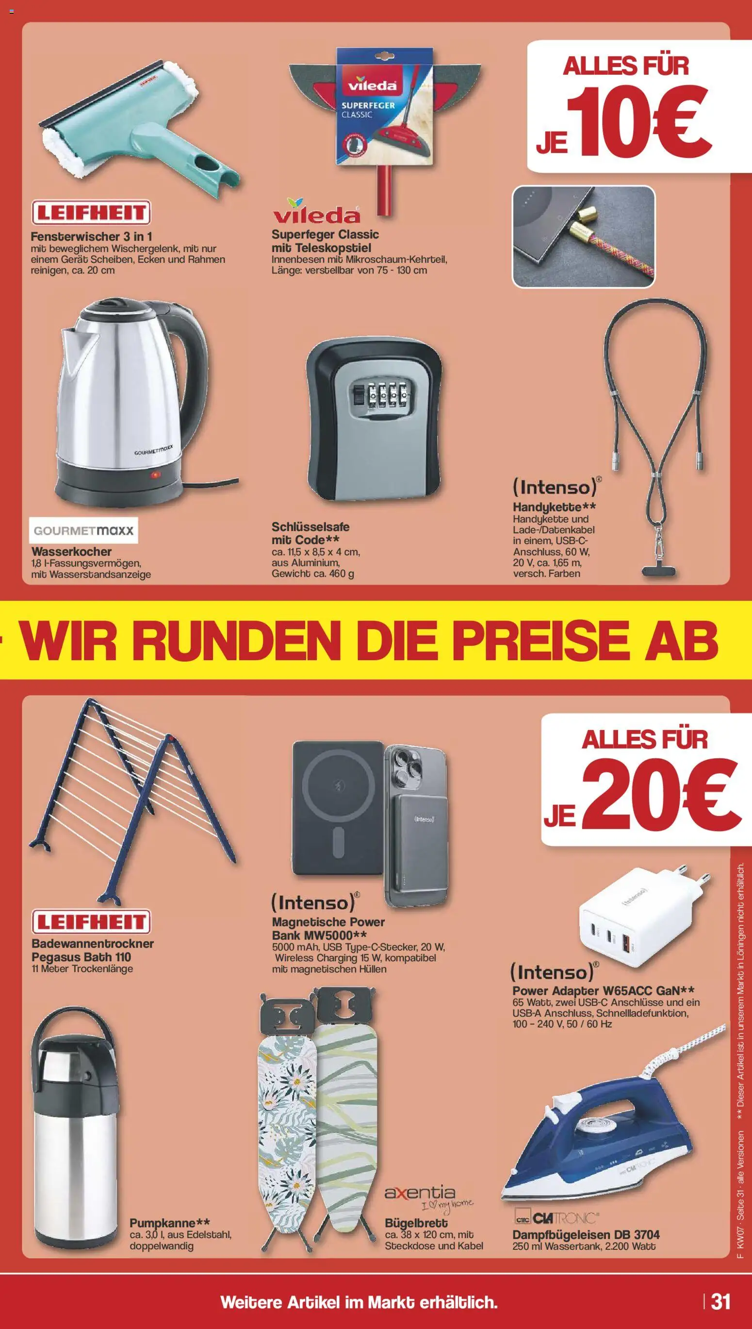 Famila Nordwest Prospekt 	 – gültig ab 08.02.2026 | Seite: 33 | Produkte: Kabel, Adapter, Gewicht, Wasserkocher