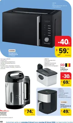 Carrefour folder week 6 - Voorbeeld van een folder van Carrefour, geldig van 04.02.2026 | Pagina: 40 | Producten: Friteuse, Kom