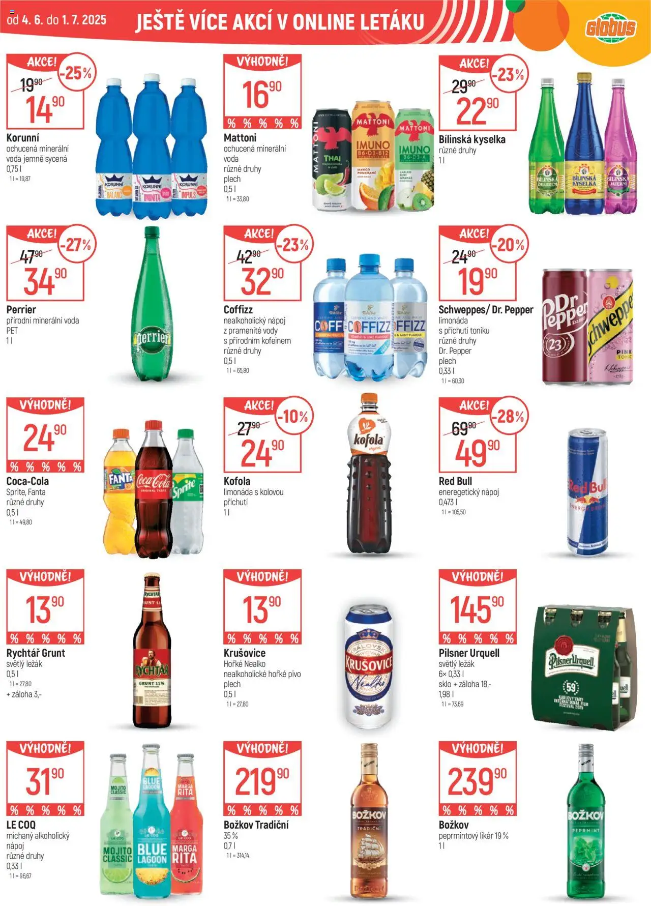 Globus leták - Chomutov od 25.06.2025 | Strana: 43 | Produkty: Pomelo, Bílinská Kyselka, Tonic, Pilsner Urquell