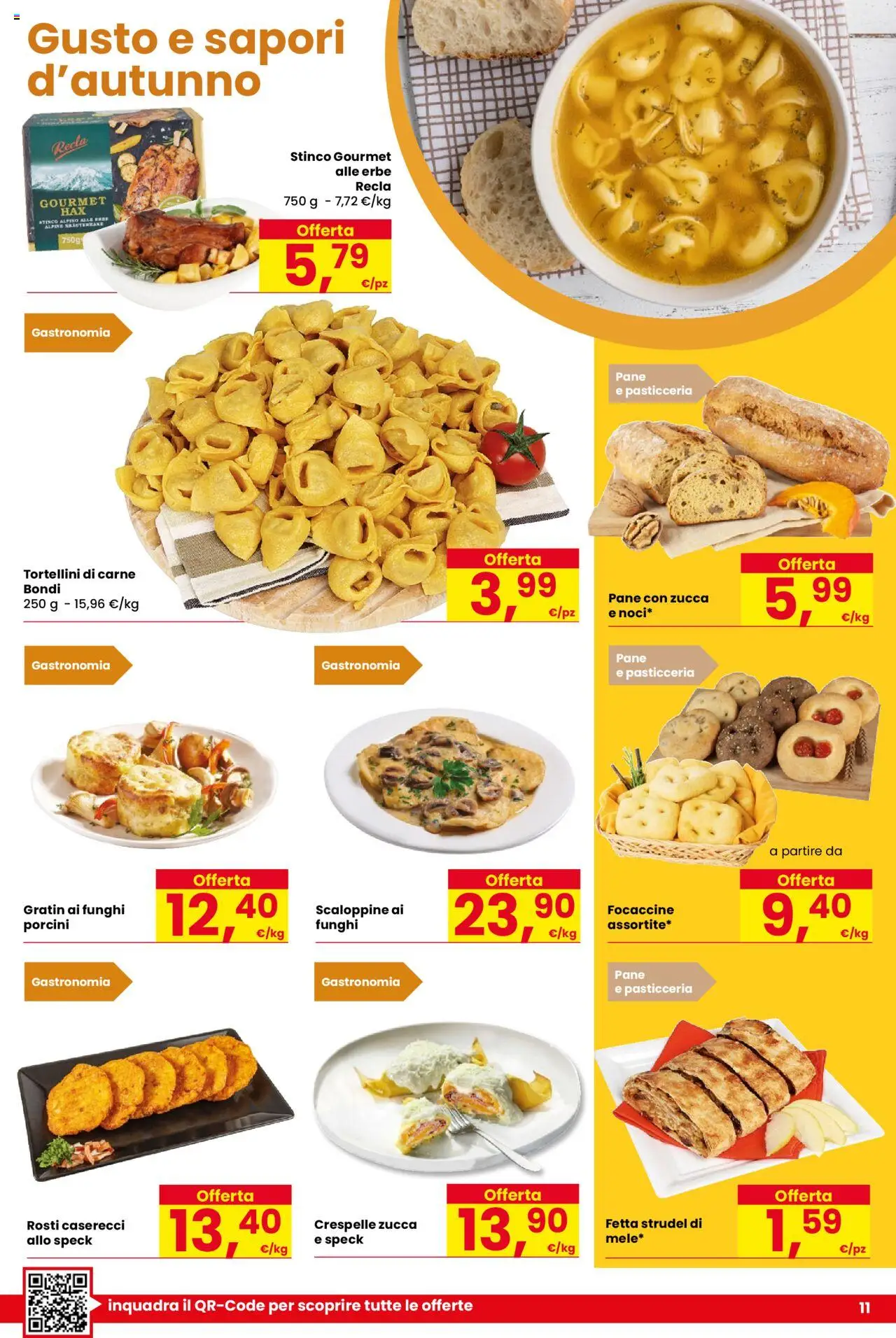 Volantino Despar del 16.10.2025 | Pagina: 11 | Prodotti: Speck, Pane, Funghi, Zucca