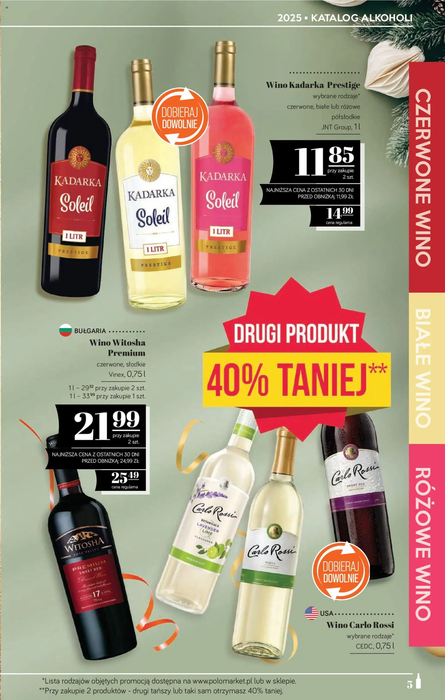 POLOmarket Katalog - Alkoholi od 12.12.2025 | Strona: 5 | Produkty: Carlo Rossi Rose, Wino Kadarka, Wino, Carlo Rossi