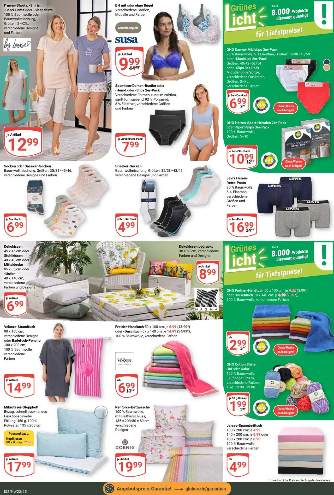Globus Prospekt 	 - gültig ab dem 02.06.2025 | Seite: 25 | Produkte: Kopfkissen, Hemd, BH, Socken