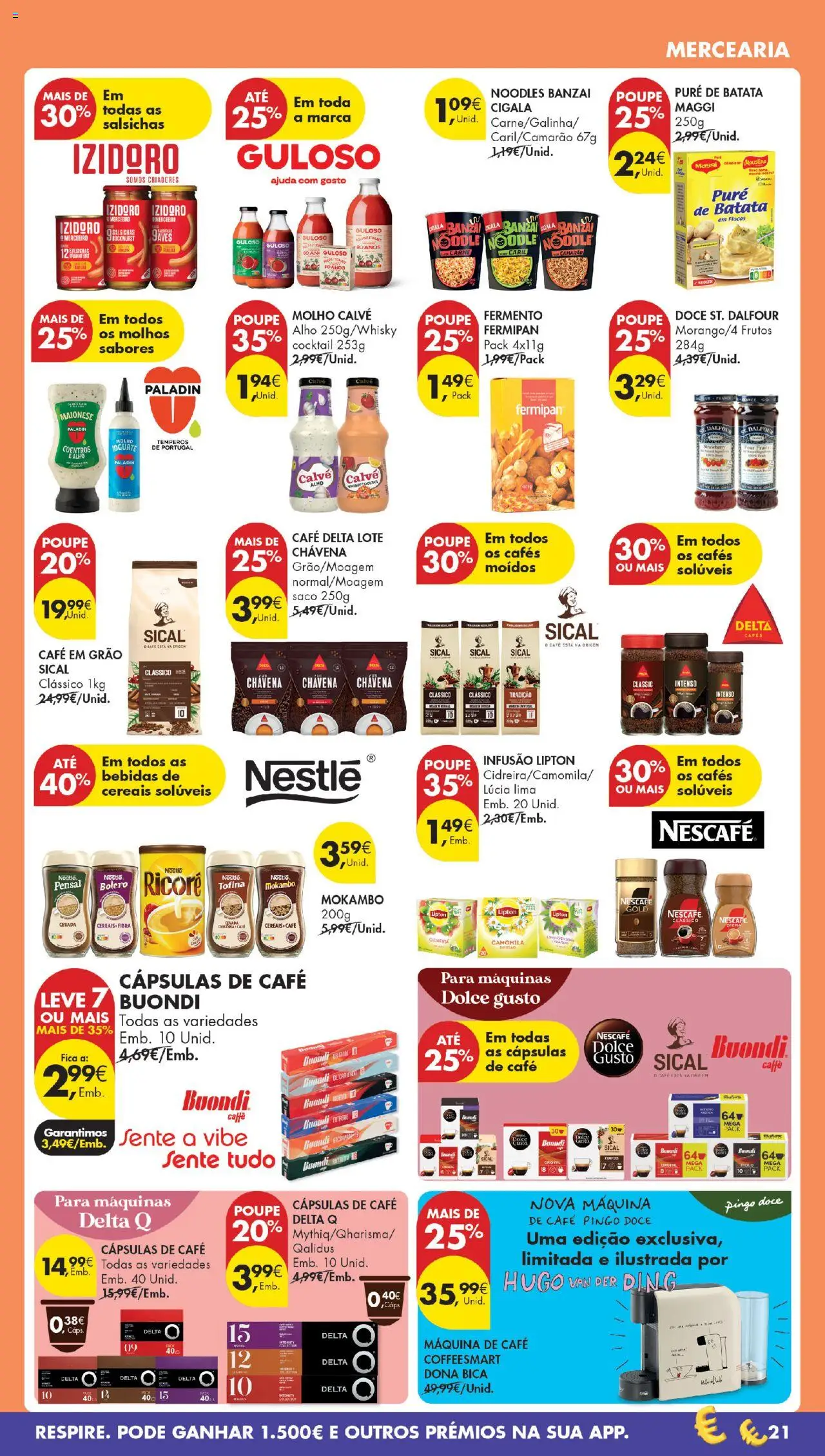 Pingo Doce Poupe Esta Semana Madeira │ válido de 21.10.2025 | Página: 21 | Produtos: Máquina de café, Chás, Café, Carne