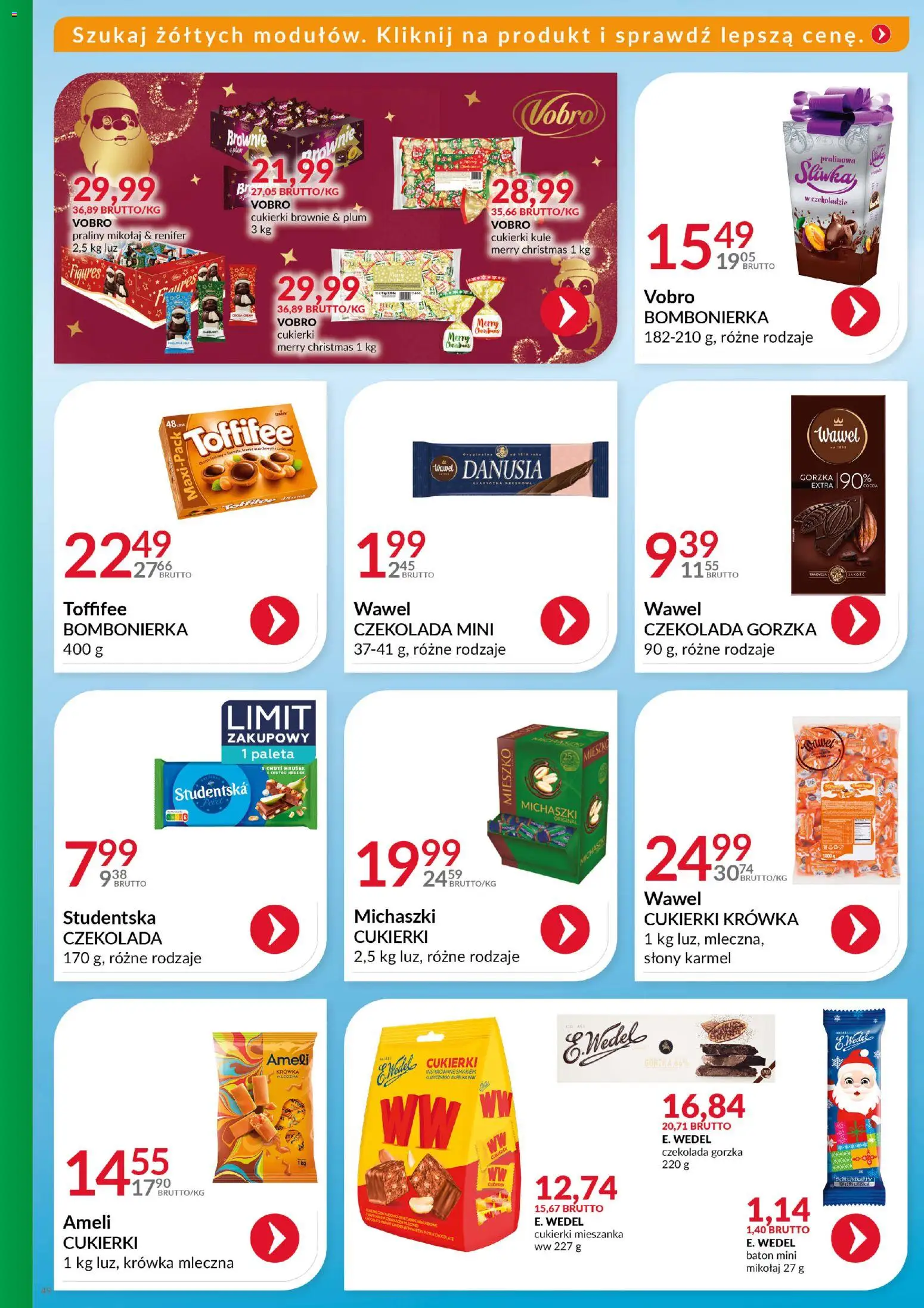 Eurocash Gazetka - Katalog Artykułów Spożywczych od 16.11.2025 | Strona: 48 | Produkty: Czekolada gorzka, Krowka, Toffifee, Cukierki