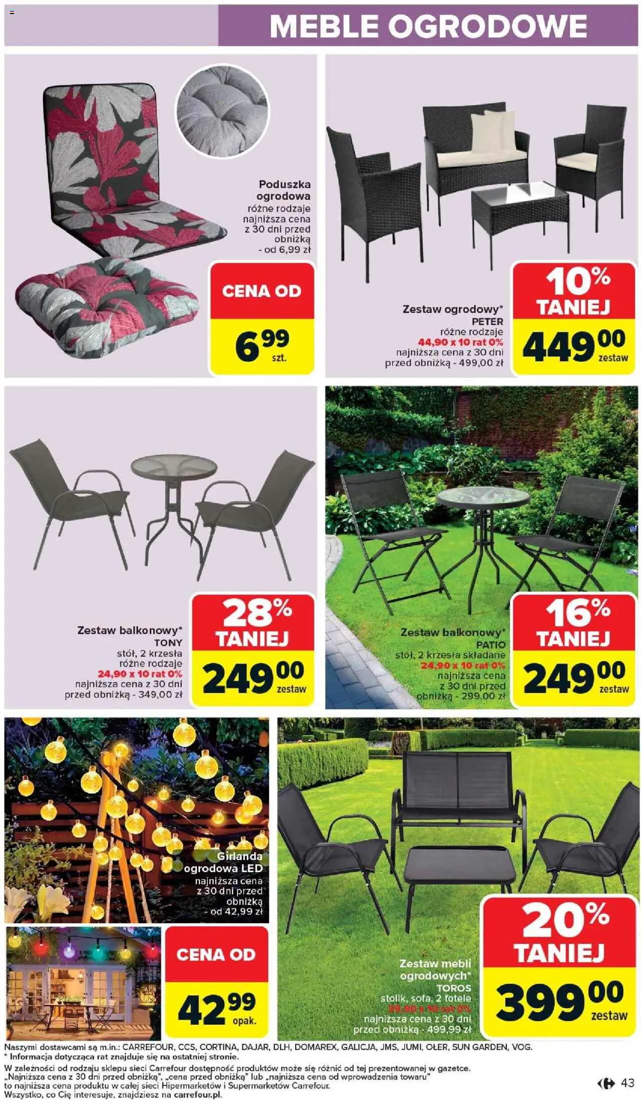 Carrefour Gazetka od 02.06.2025 | Strona: 45 | Produkty: Poduszka, Meble ogrodowe