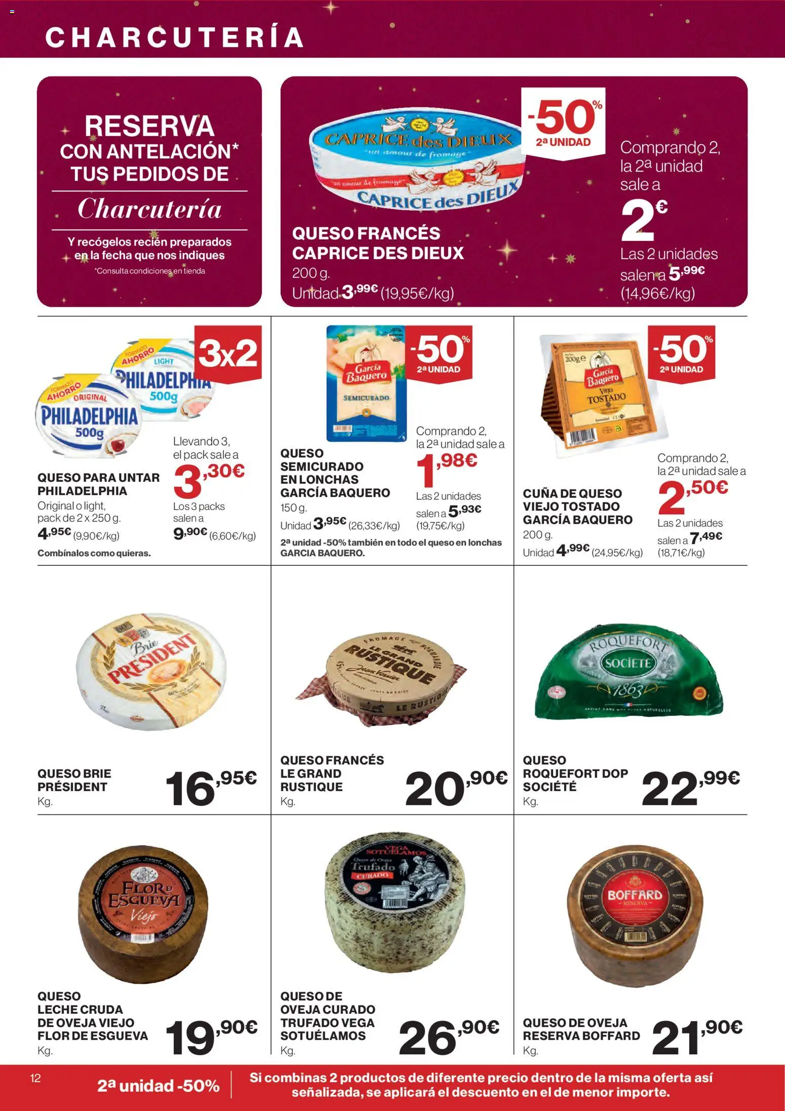 Hipercor catálogo │ válido desde el 18.12.2025 | Página: 12 | Productos: Queso de oveja, Leche, Queso, Queso para untar