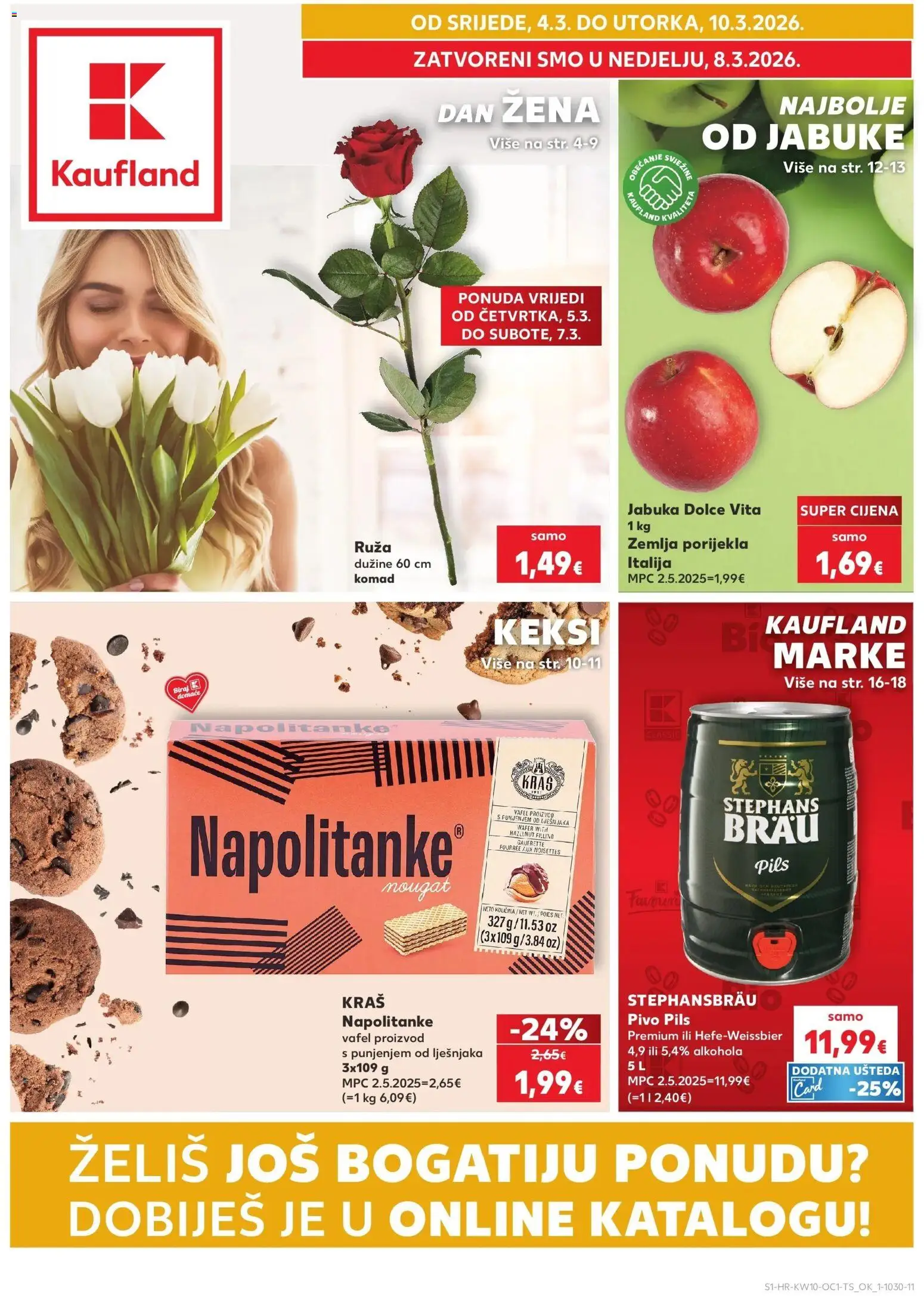Kaufland katalog | vrijedi od 04.03.2026 | Stranica: 1 | Proizvodi: Pivo, Jabuke, Napolitanke, Jabuka