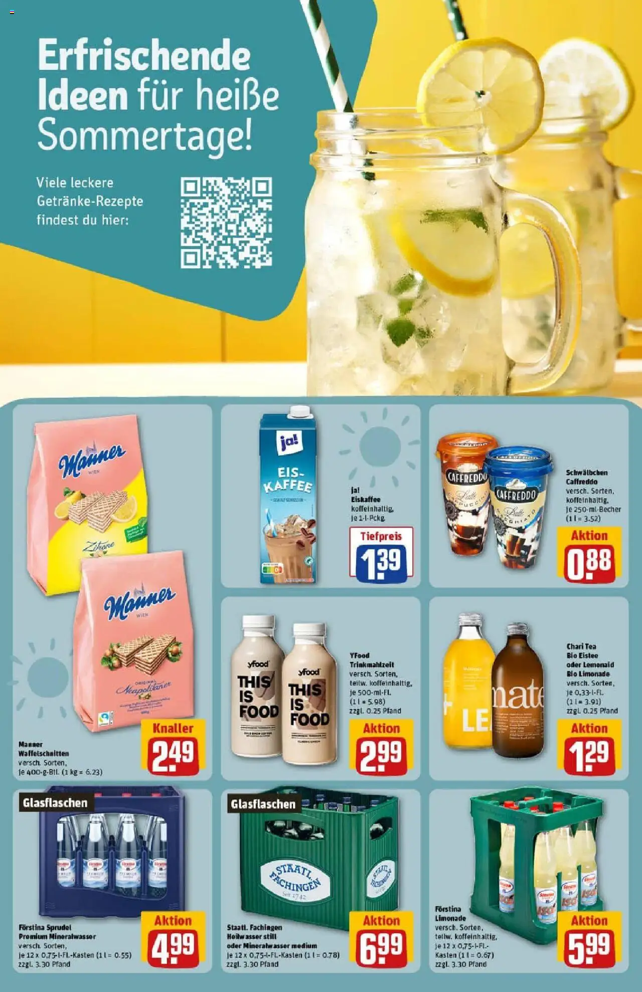 Rewe prospekt Michelstadt	 - gültig ab dem 13.07.2025 | Seite: 24 | Produkte: Staatl fachingen, Mineralwasser, YFood, Eis