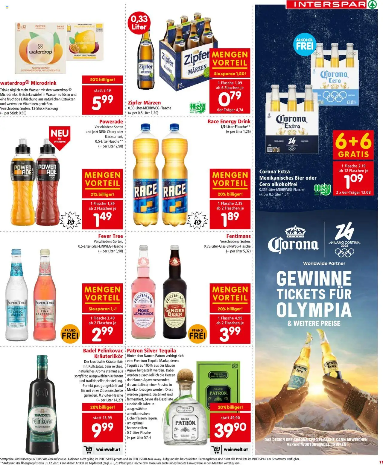 Interspar Flugblatt - Salzburg gültig ab 09.10.2025 | Seite: 11 | Produkte: Eis, Grapefruit, Bier, Tee