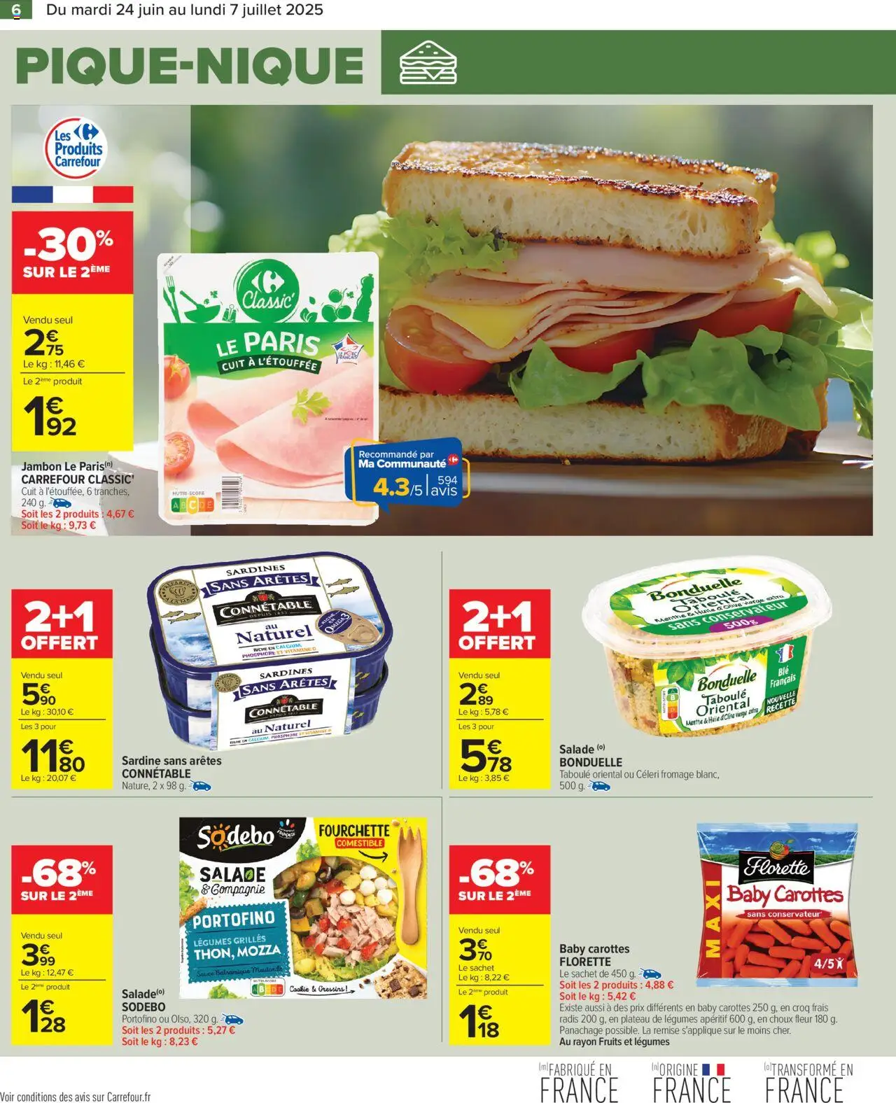  | Page: 8 | Produits: Sardine, Fromage, Huile, Jambon