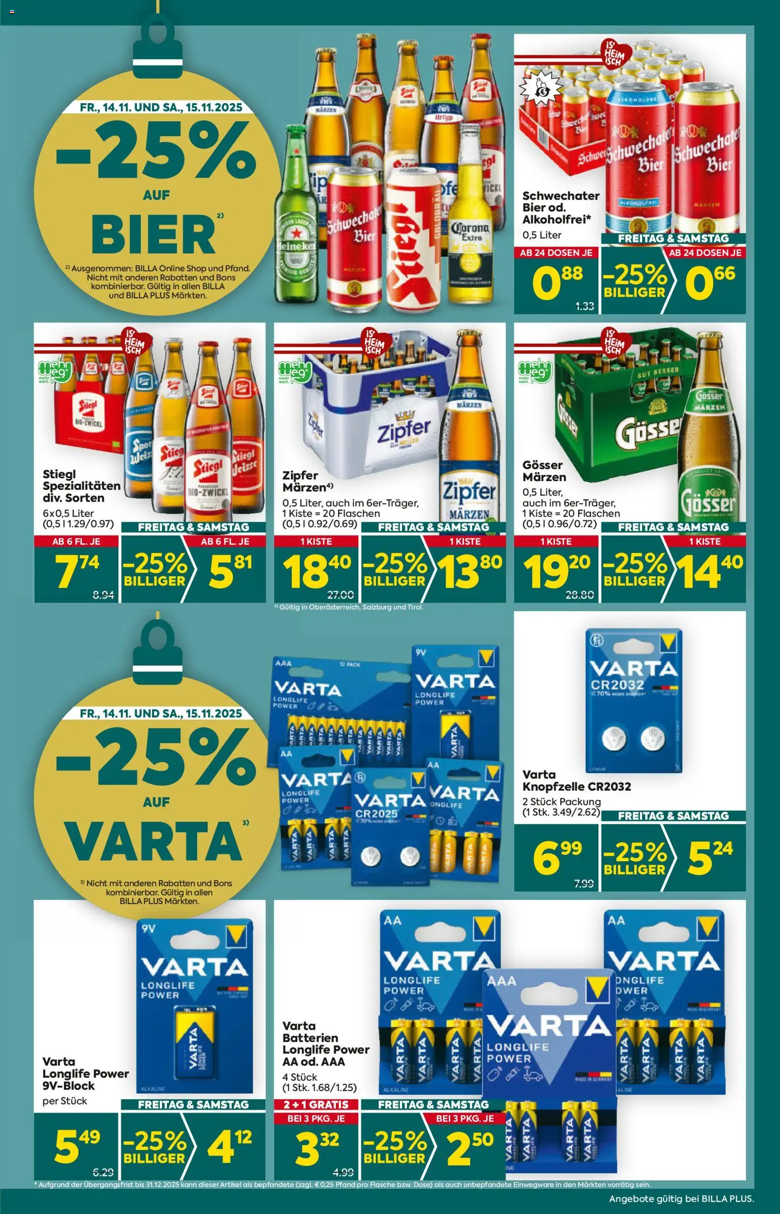 Billa Plus Flugblatt - Salzburg gültig ab 13.11.2025 | Seite: 3 | Produkte: Bier