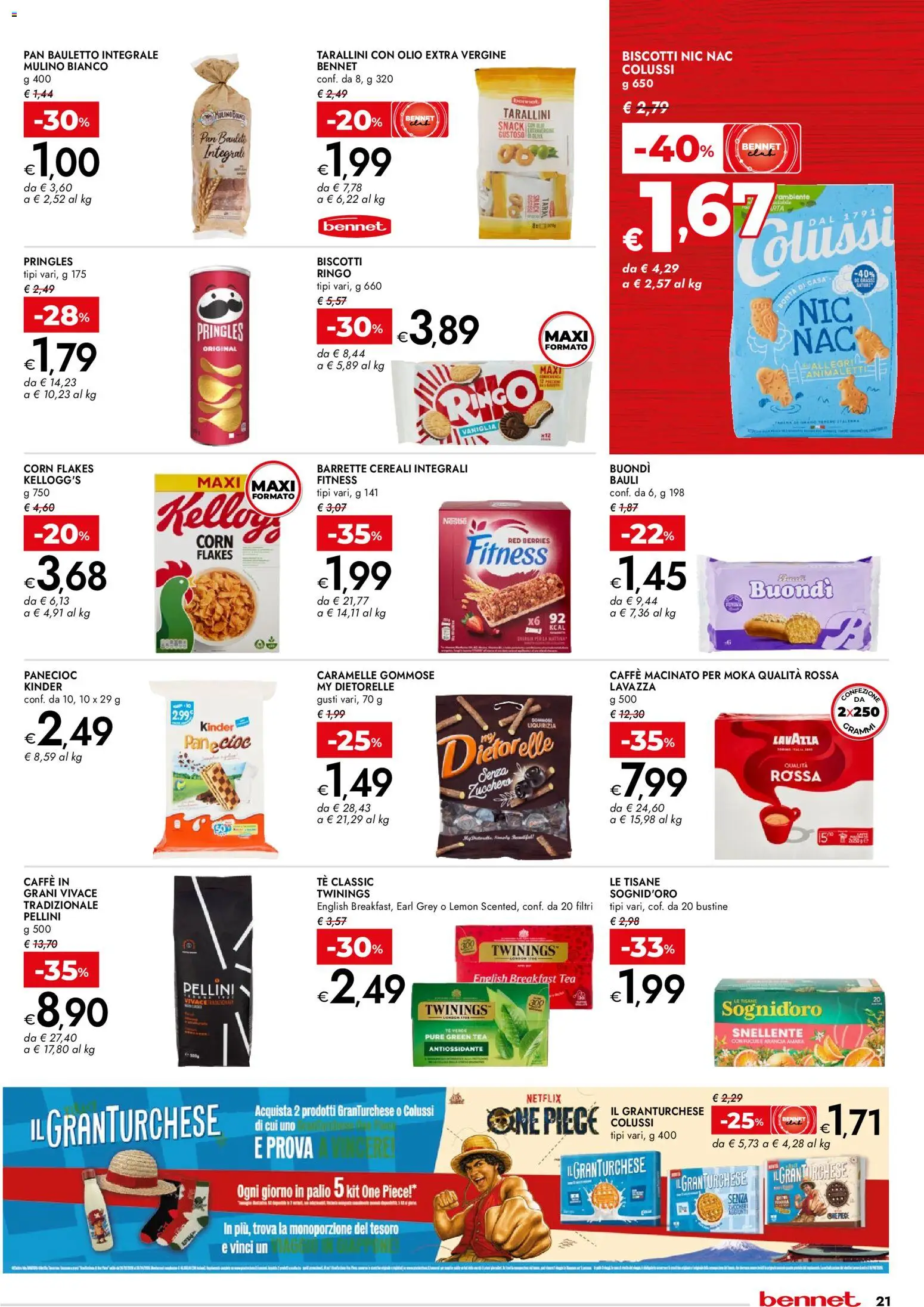 Volantino bennet del 07.04.2026 | Pagina: 21 | Prodotti: Tè, Cereali, Olio, Arancia