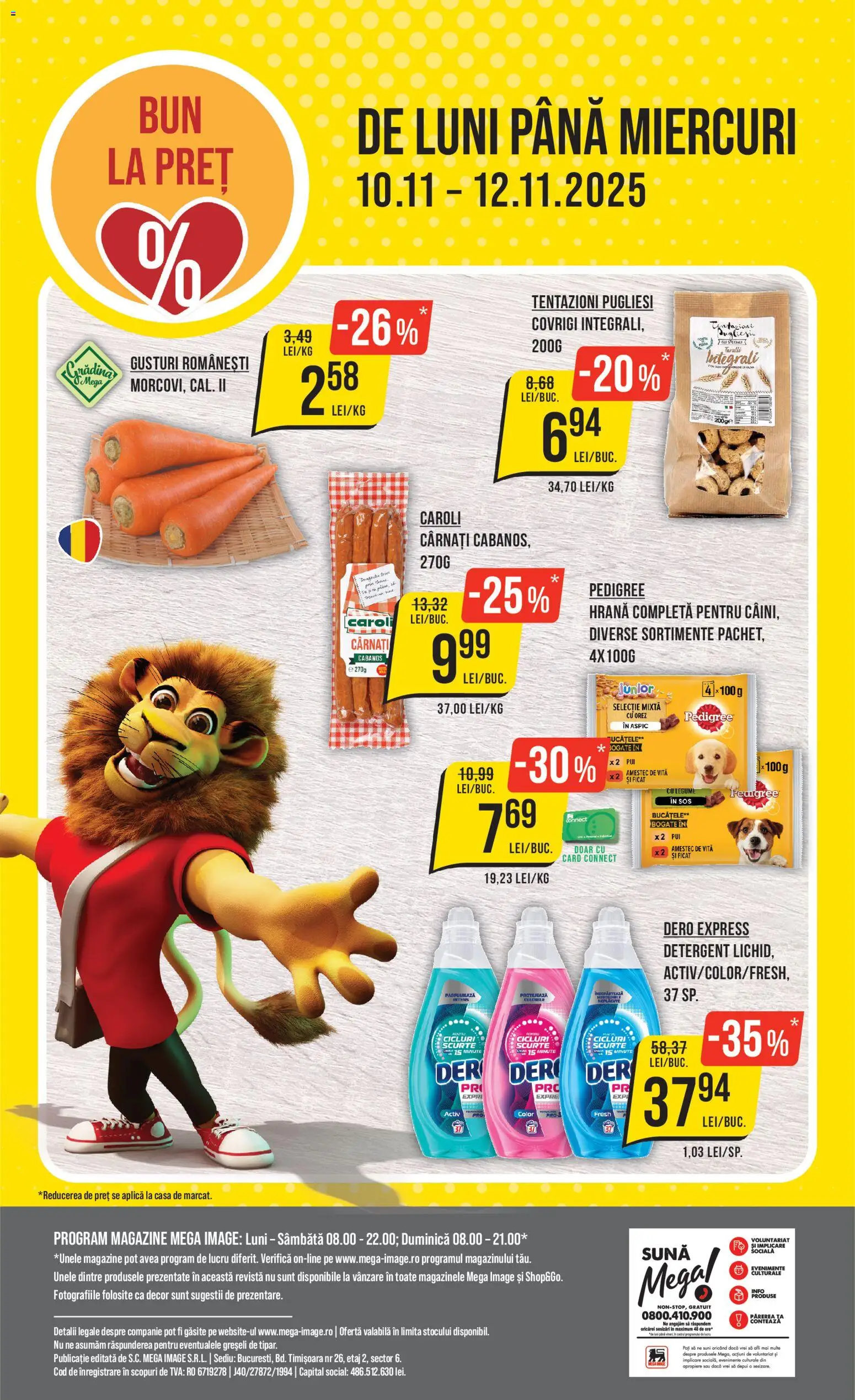 Noul catalog Mega Image – valabil de la 06.11.2025 | Pagină: 24 | Produse: Orez, Legume, Sos, Cârnați