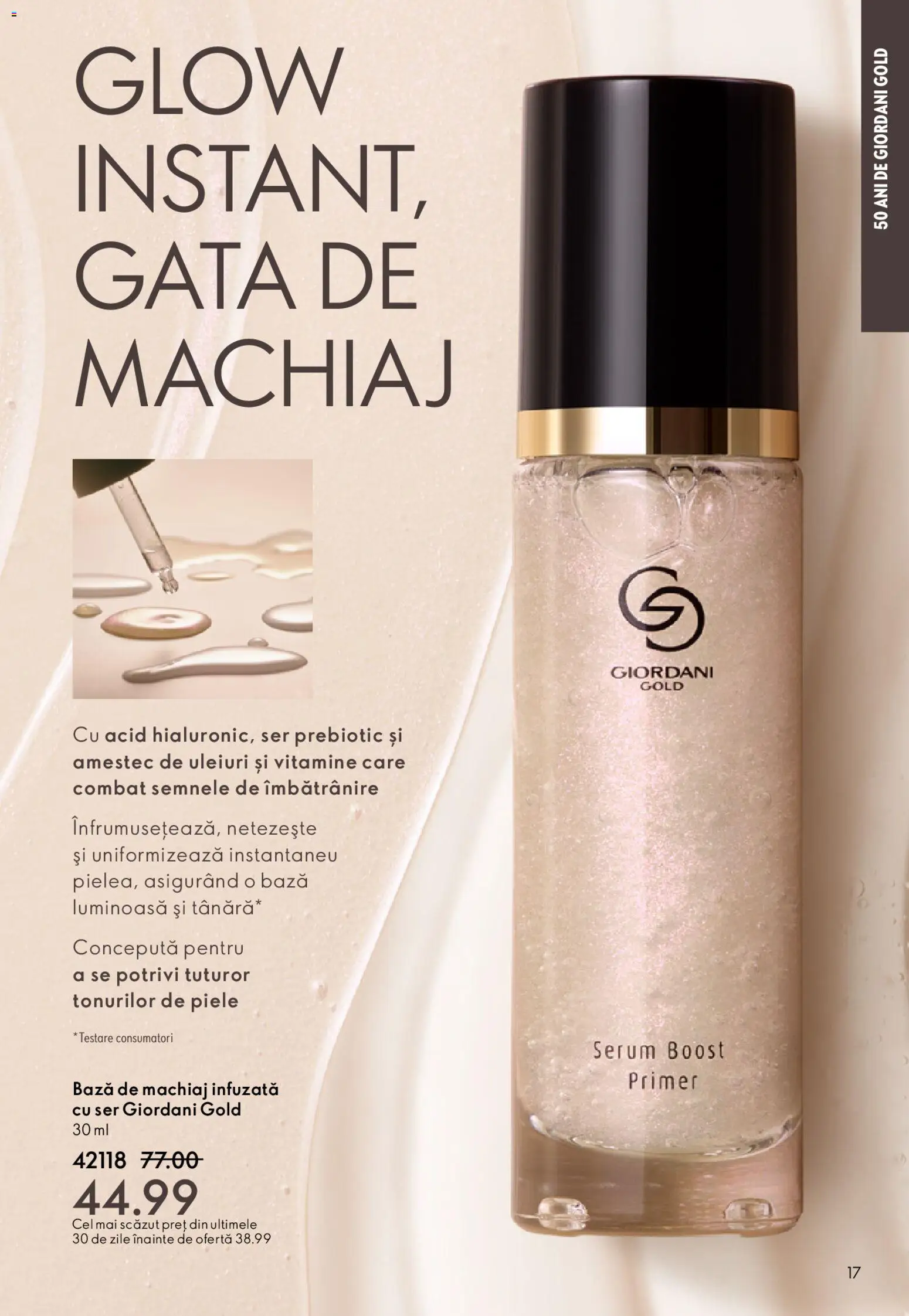 Noul catalog Oriflame – valabil de la 11.02.2026 | Pagină: 17 | Produse: Serum, Bază de machiaj, Machiaj