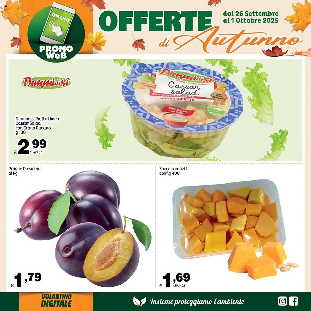 Volantino Elite Supermercati del 26.09.2025 | Pagina: 9 | Prodotti: Salsa, Zucca, Grana Padano, Piatto