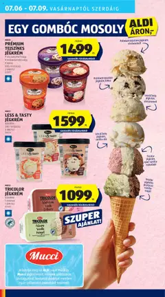 Aldi akciós ujság - amely érvényes a következő dátumtól: 03.07.2025 | Oldal: 34 | Termékek: Pisztácia, Csokoládé, Makadámdió, Jégkrém
