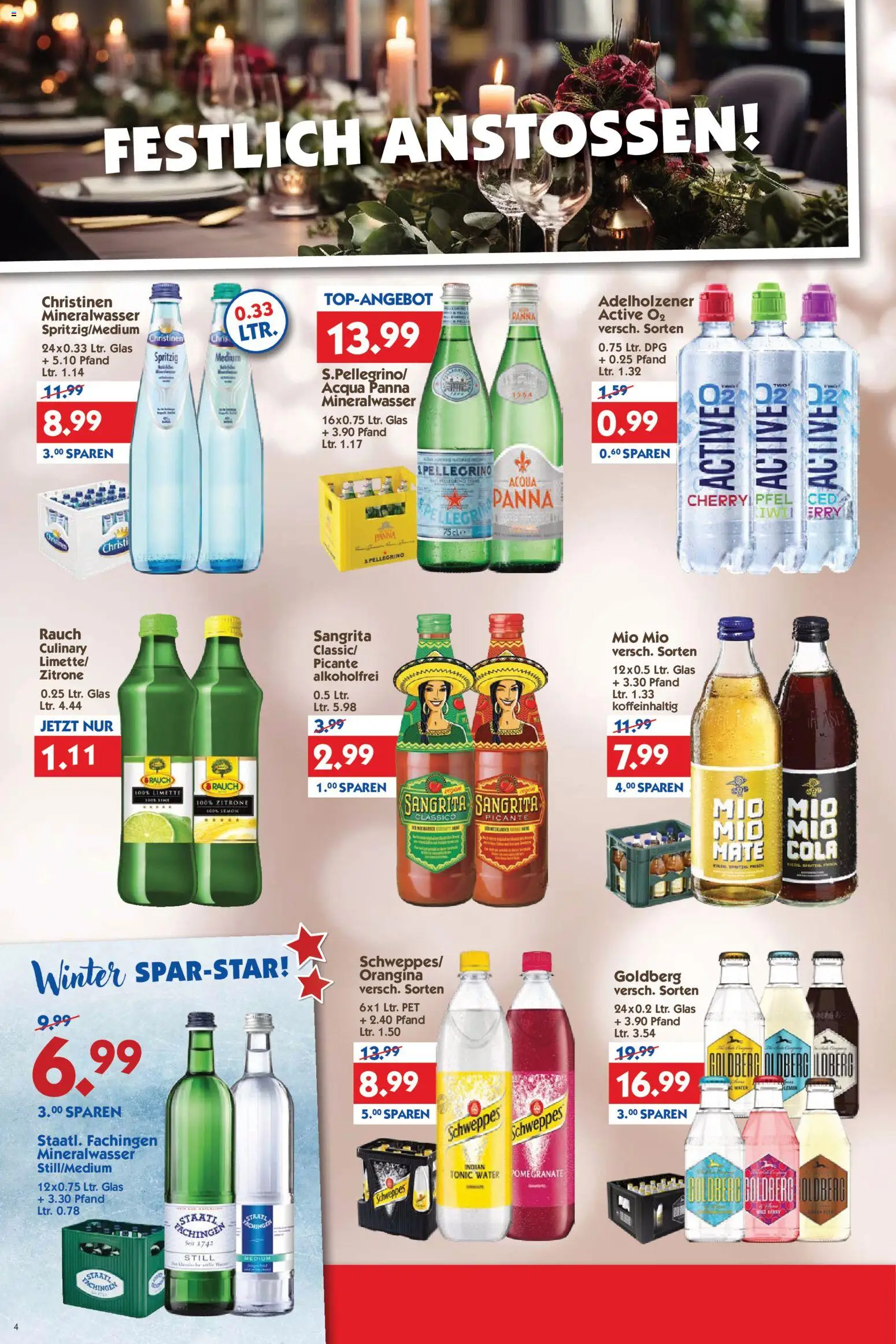 HOL’AB! Prospekt 	 – gültig ab 22.12.2025 | Seite: 4 | Produkte: Cola, Adelholzener, Mineralwasser, Limette