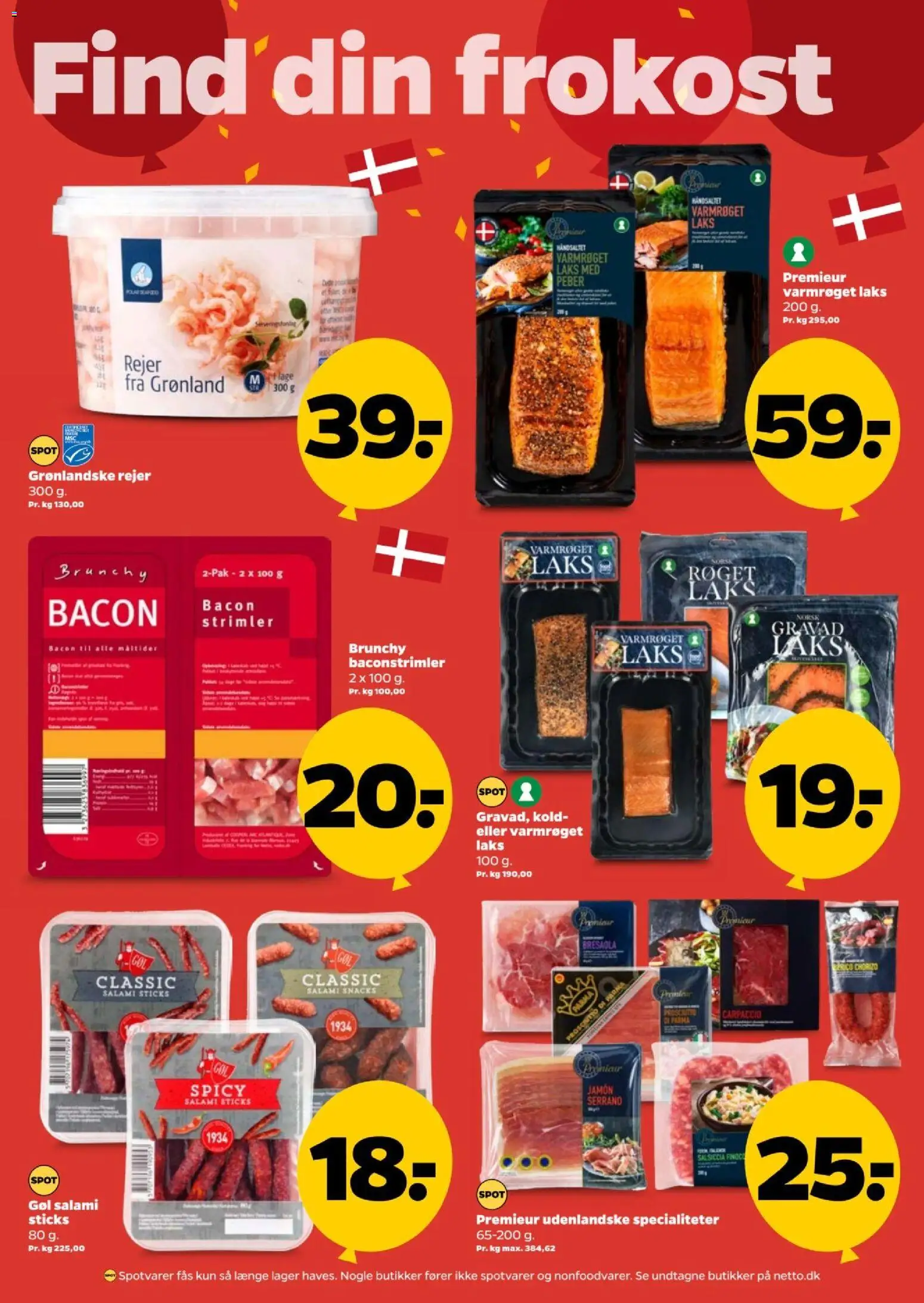 Netto tilbudsavis – gyldig fra 21.02.2026 | Side: 19 | Produkter: Salami, Peber, Bacon, Rejer