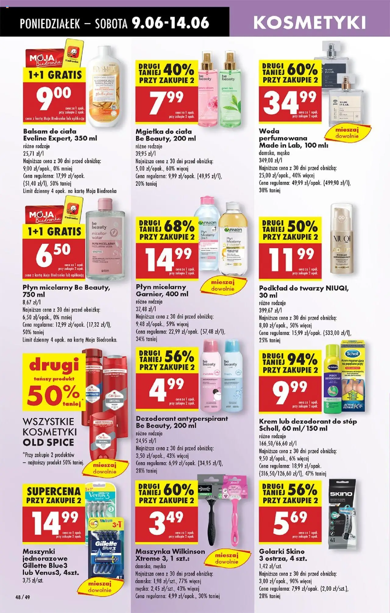 Biedronka gazetka od 09.06.2025 | Strona: 52 | Produkty: Kosmetyki, Body, Antyperspirant, Woda