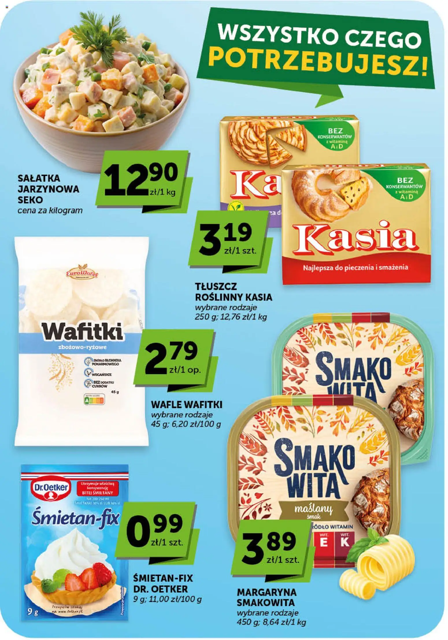 Groszek gazetka od 23.04.2026 | Strona: 25 | Produkty: Wafle, Margaryna, Sałatka