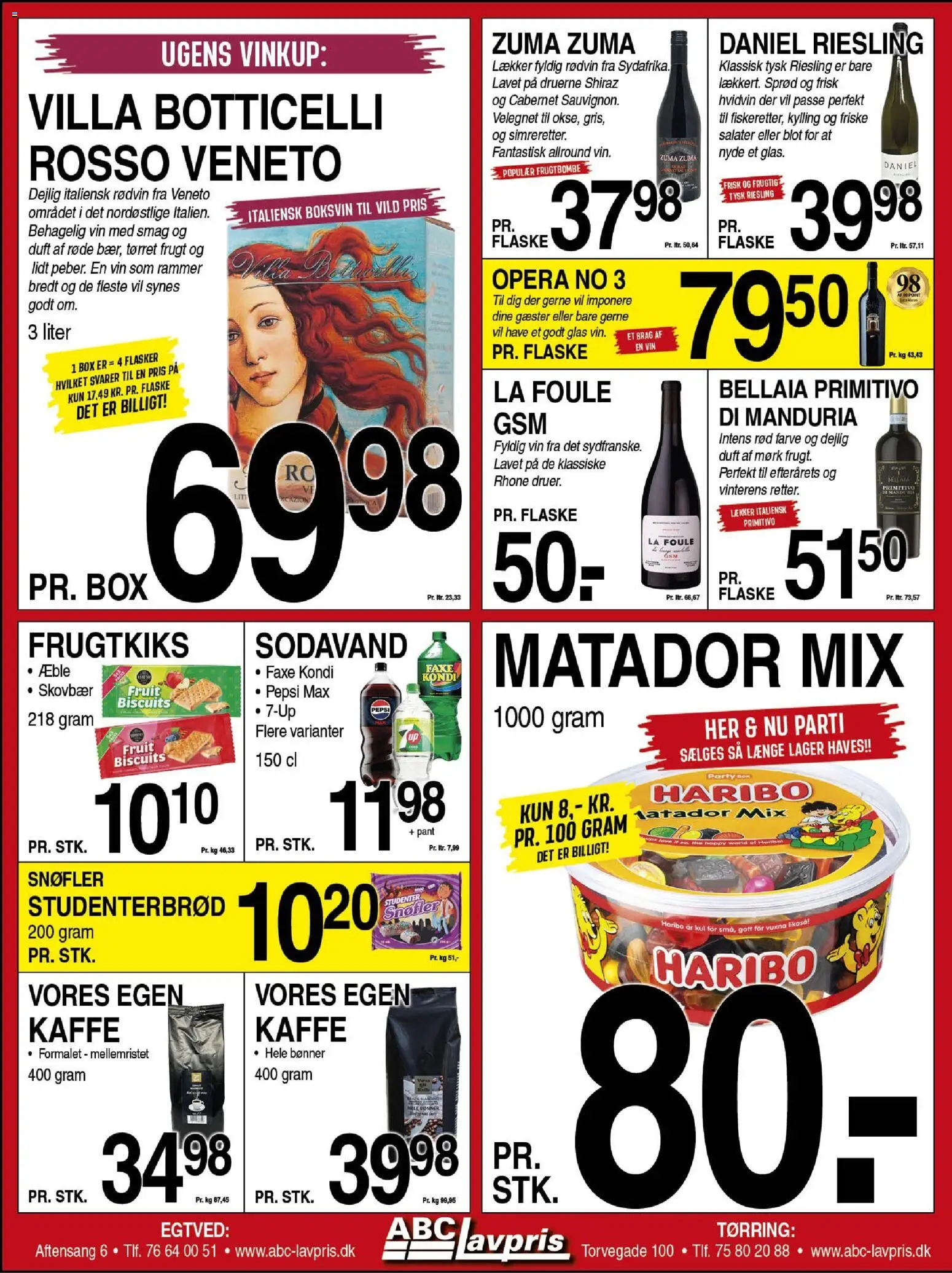 Abc Lavpris tilbudsavis – gyldig fra 22.10.2025 | Side: 10 | Produkter: Rammer, Vin, Faxe Kondi, Tørret frugt