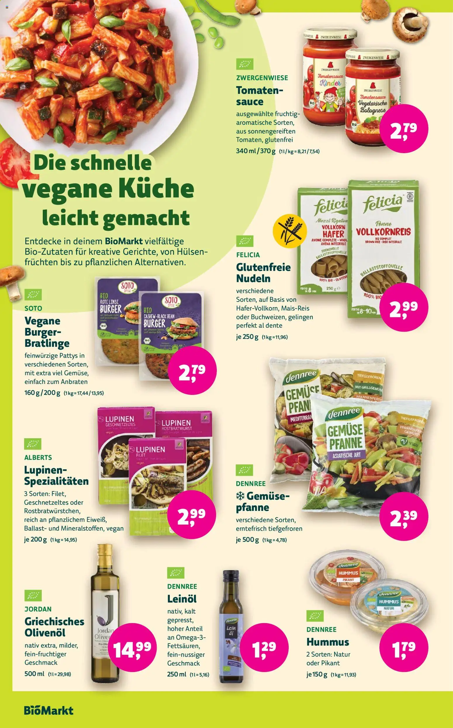BioMarkt Prospekt – gültig ab 05.11.2025 | Seite: 8 | Produkte: Küche, Burger, Tomaten, Nudeln