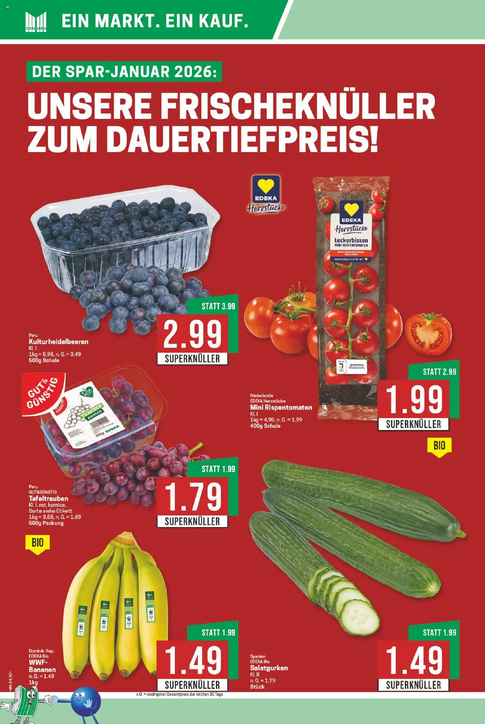 Marktkauf Prospekt 	 – gültig ab 19.01.2026 | Seite: 4 | Produkte: Trauben, Bananen