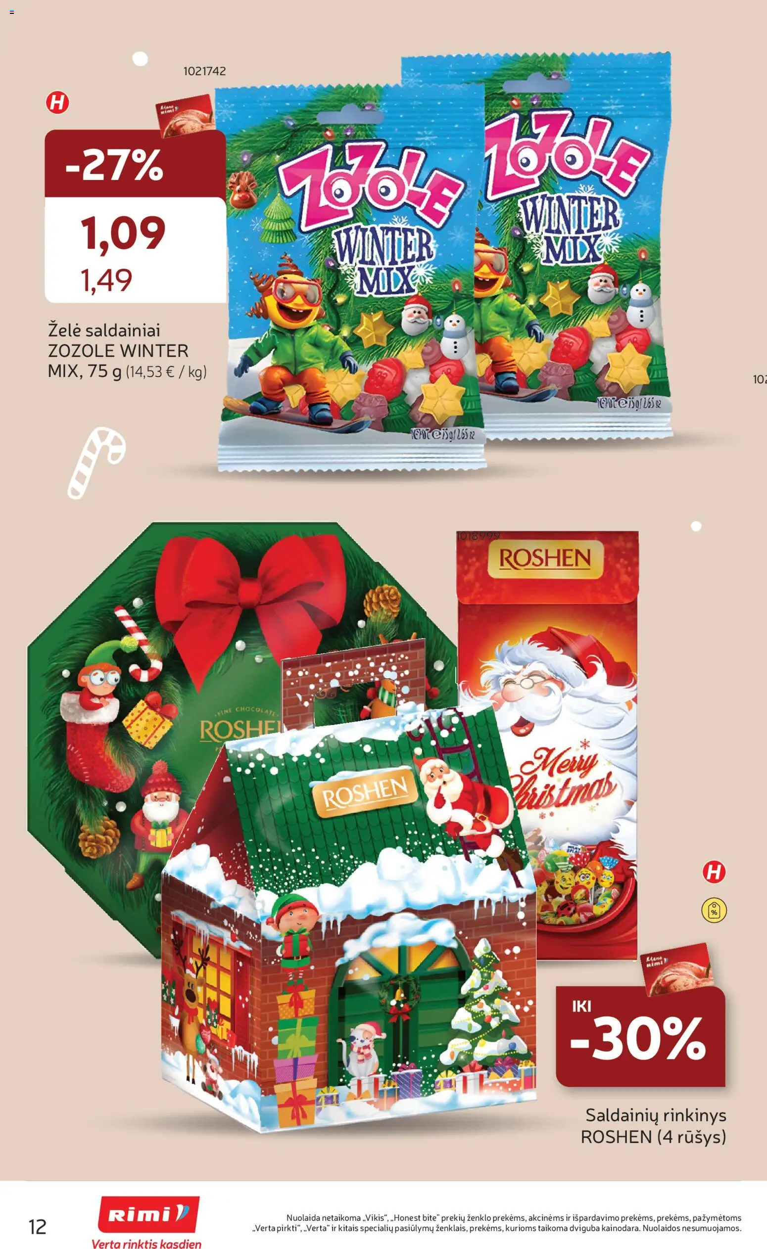Rimi akcijos nuo 02.12.2025 | Puslapis: 12 | Prekių: Saldainiai