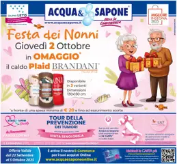 Anteprima del volantino Acqua e Sapone Festa dei Nonni catalogo valido a partire dal 22.09.2025