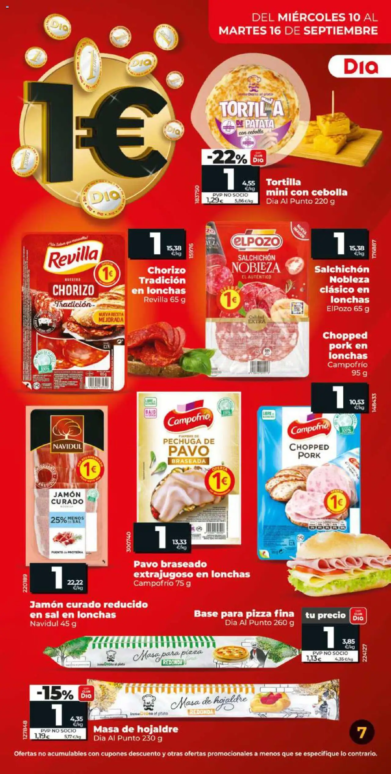 Dia - folleto Market │ válido desde el 10.09.2025 | Página: 7 | Productos: Jamón, Pizza, Παγωμένο τσάι