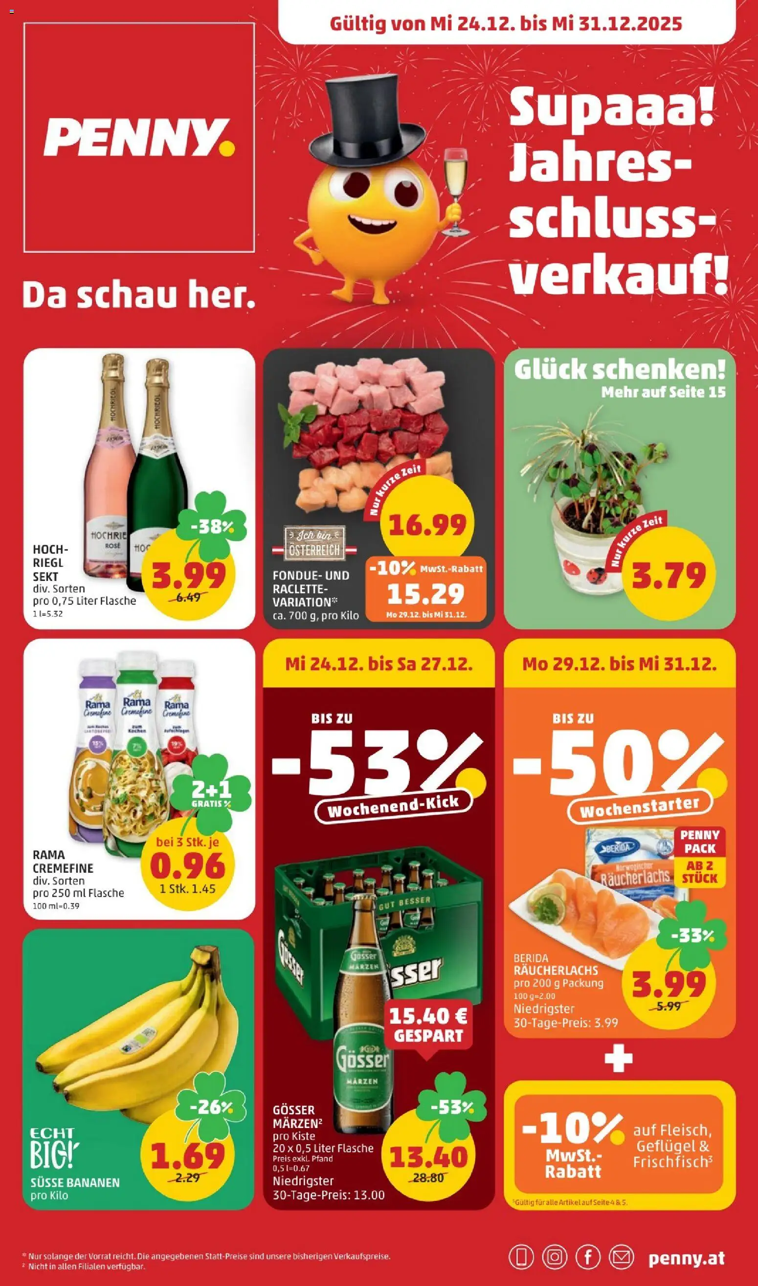 Penny Markt Flugblatt gültig ab 24.12.2025 | Seite: 1 | Produkte: Bananen