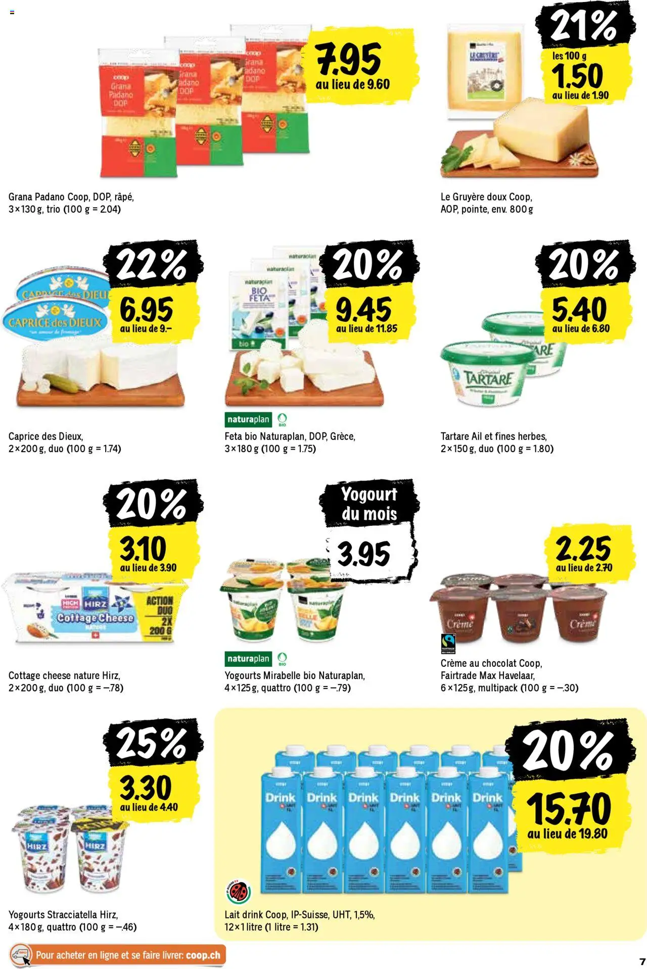 Coop - Les actions de la semaine ab 07.08.2025 | Seite: 7 | Produkte: Feta, Creme