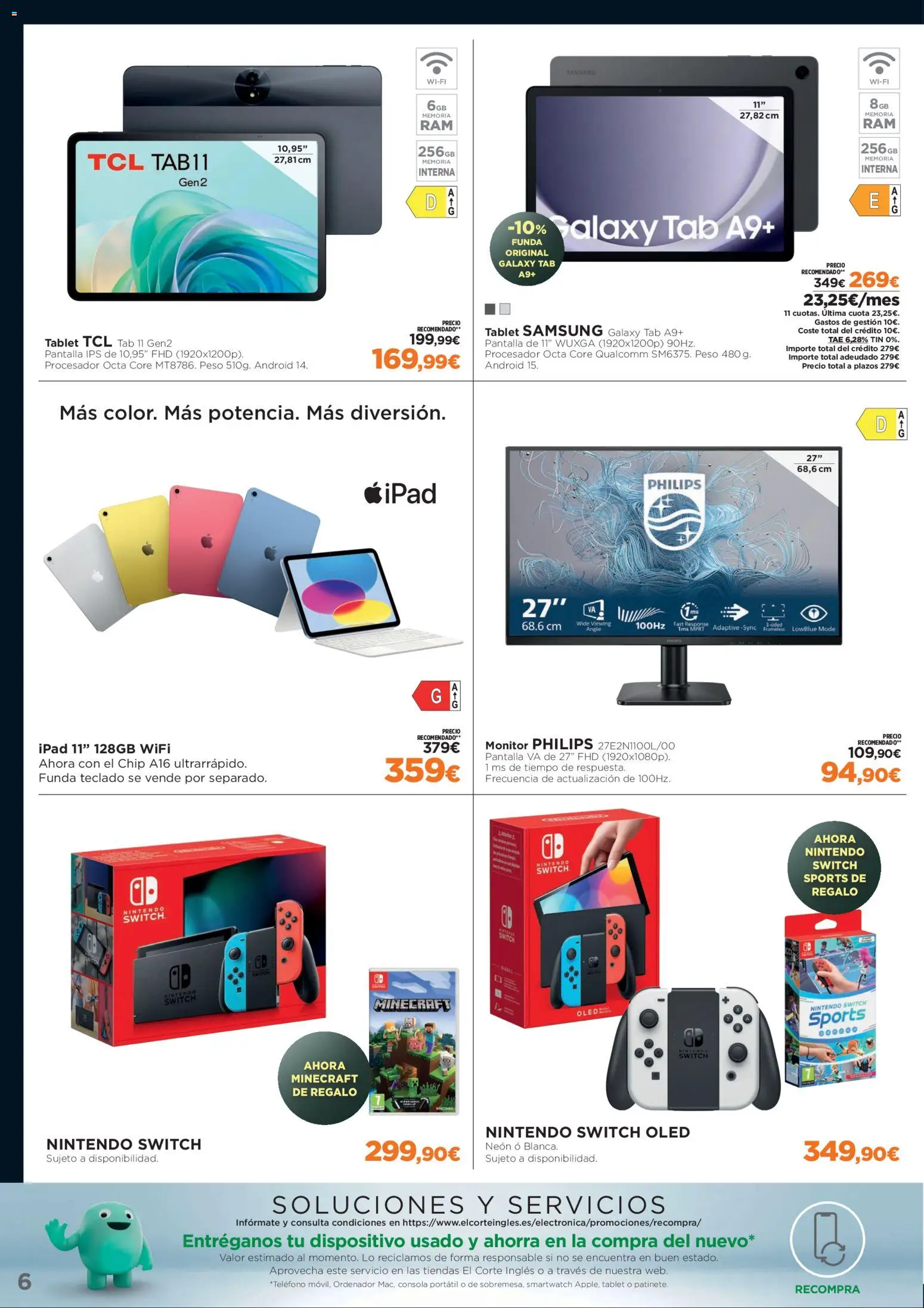 El Corte Inglés Black Friday │ válido desde el 03.11.2025 | Página: 6 | Productos: Consola, Nintendo, Monitor, Funda