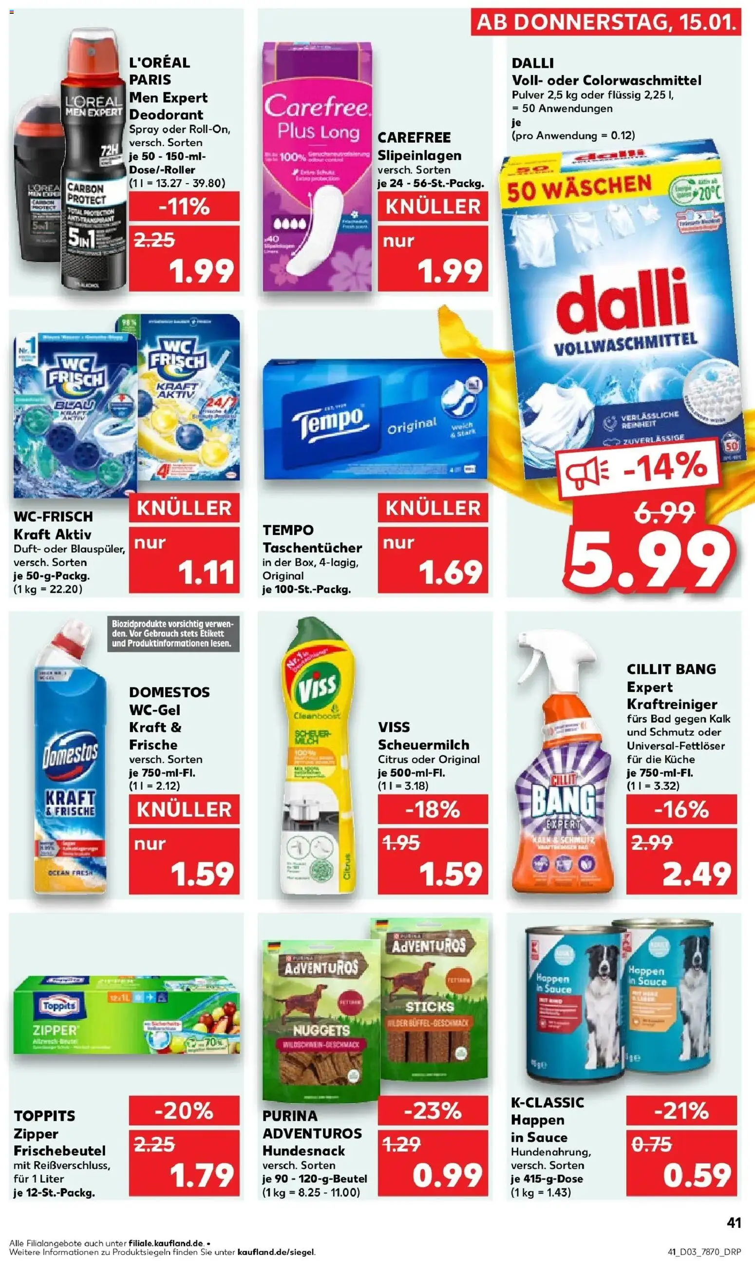 Kaufland prospekt Heidelberg	 – gültig ab 19.01.2026 | Seite: 41 | Produkte: Bad, Küche, Duft, Tempo