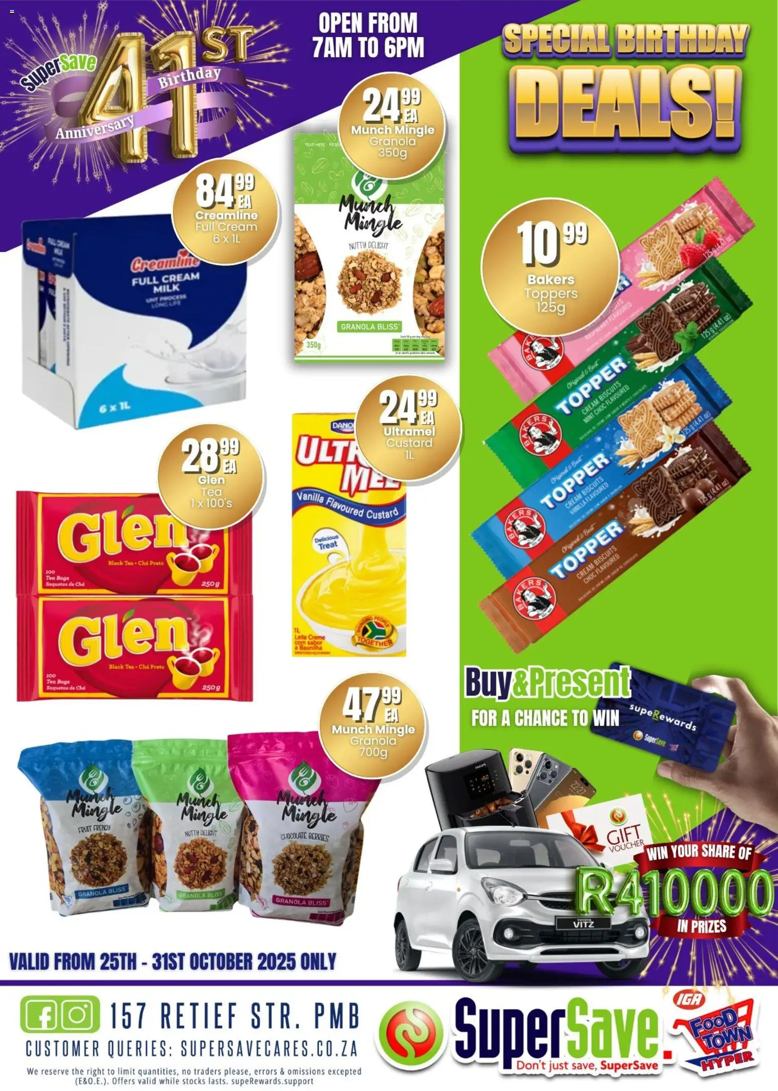 New Super Save catalogue – valid from 25.10.2025 | Page: 47 | Products: Custard, Biscuits, Tea, Fruit