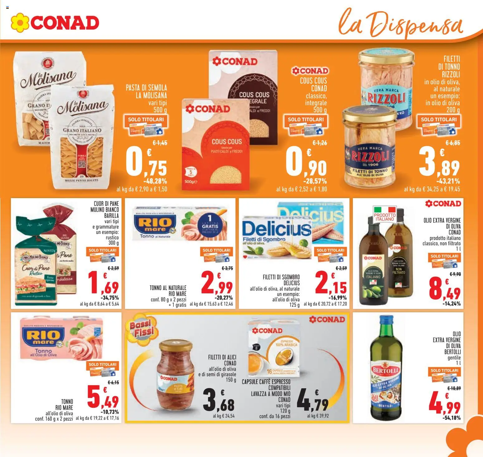 Volantino Conad del 08.04.2026 | Pagina: 15 | Prodotti: Caffè, Olive, Cous cous, Tonno