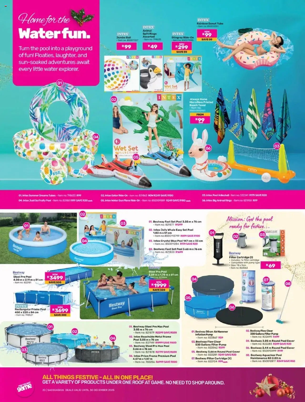 Game - Go Full Pink This Festive valid from 19.10.2025 | Page: 20 | Products: Bread, Water, Game, Pekmez za brzo tamnjenje
