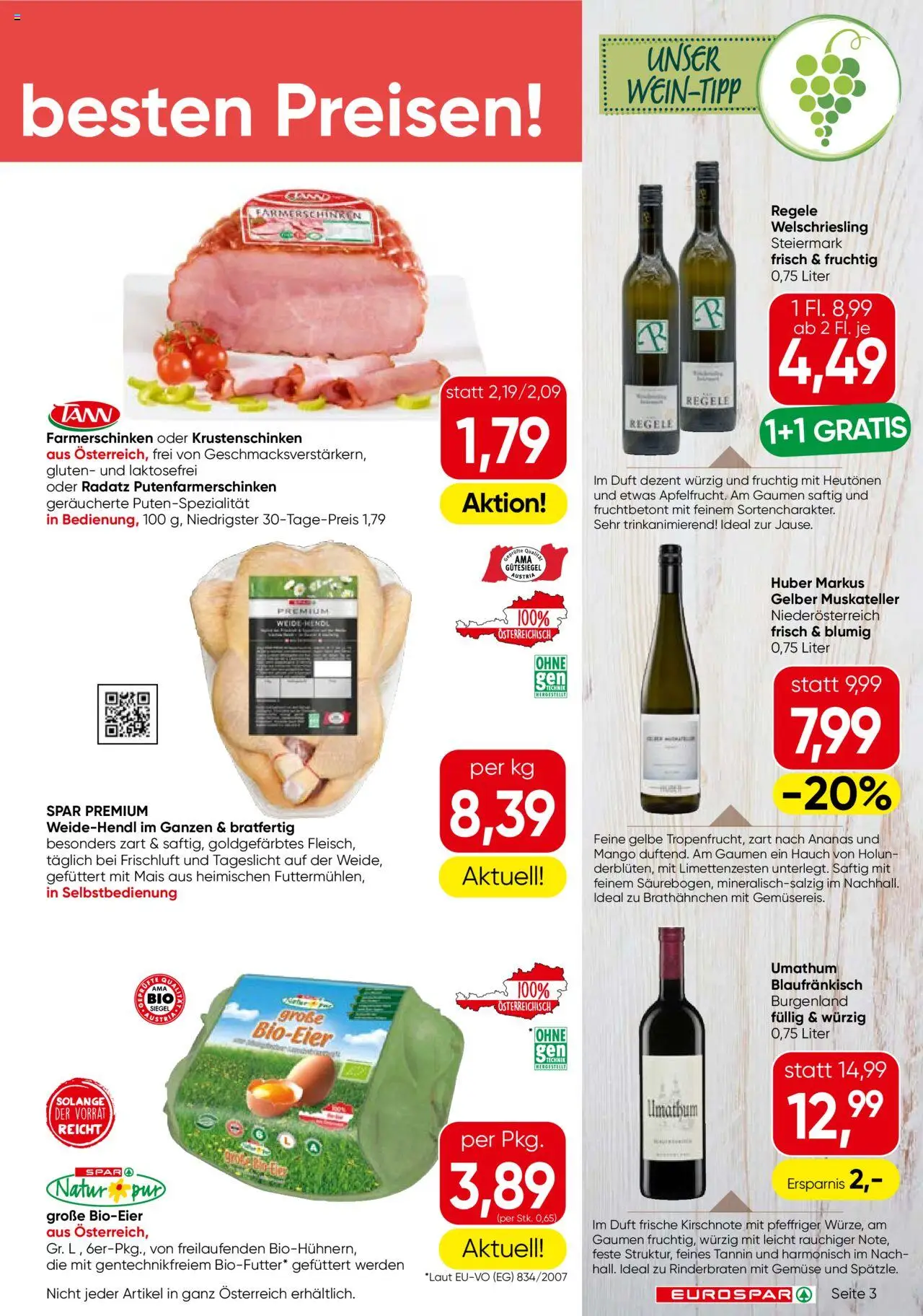 Eurospar Flugblatt - Salzburg gültig ab 09.10.2025 | Seite: 3 | Produkte: Gemüse, Mango, Duft, Ananas
