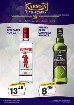 KARMEN CBA leták platný od 15.12.2025 | Strana: 5 | Produkty: Beefeater, Gin, Whisky