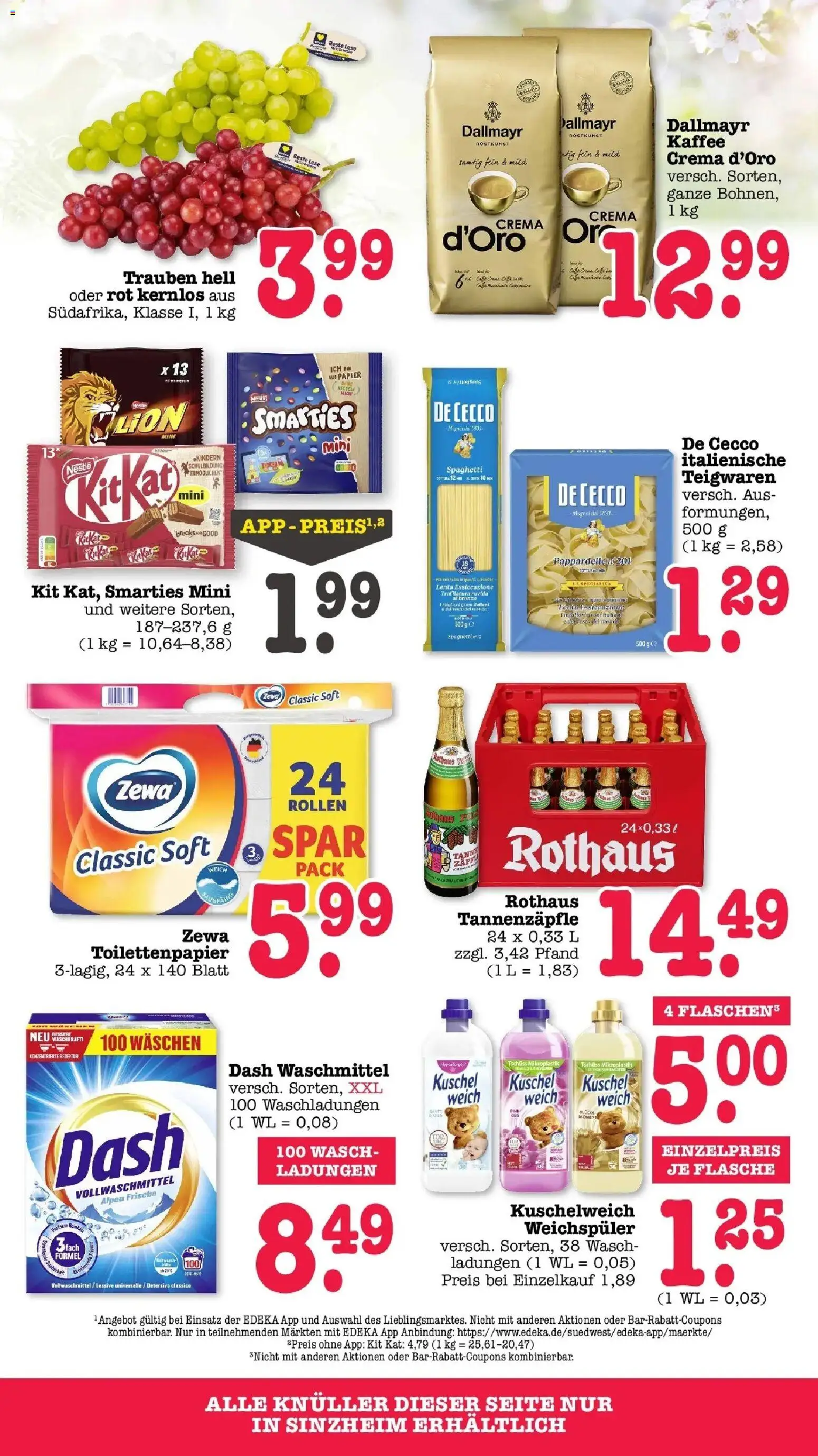 Angebote – gültig ab 30.03.2026 | Seite: 88 | Produkte: Smarties, Kuschelweich, Weichspüler, Pasta