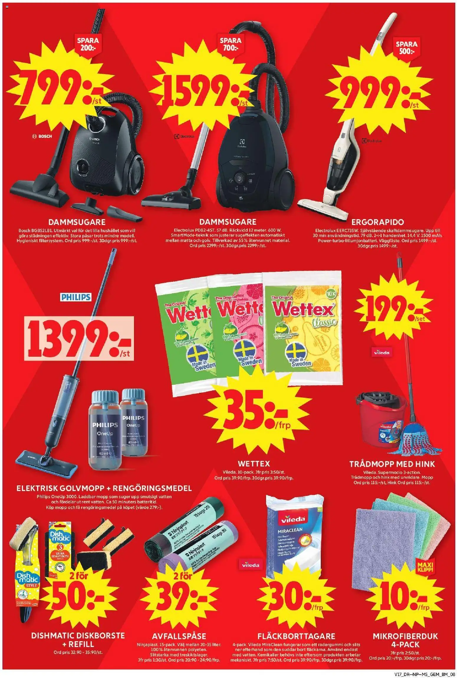 ICA Maxi reklamblad aktuell från 20.04.2026 | Sida: 11 | Produkter: Dammsugare, Rengöringsmedel, Hink, Matta