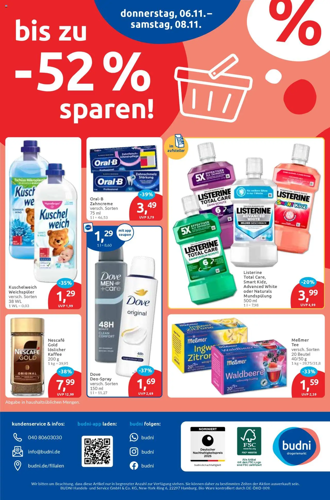 Budni Prospekt 	 – gültig ab 03.11.2025 | Seite: 8 | Produkte: Nescafe, Kaffee, Kuschelweich, Deospray
