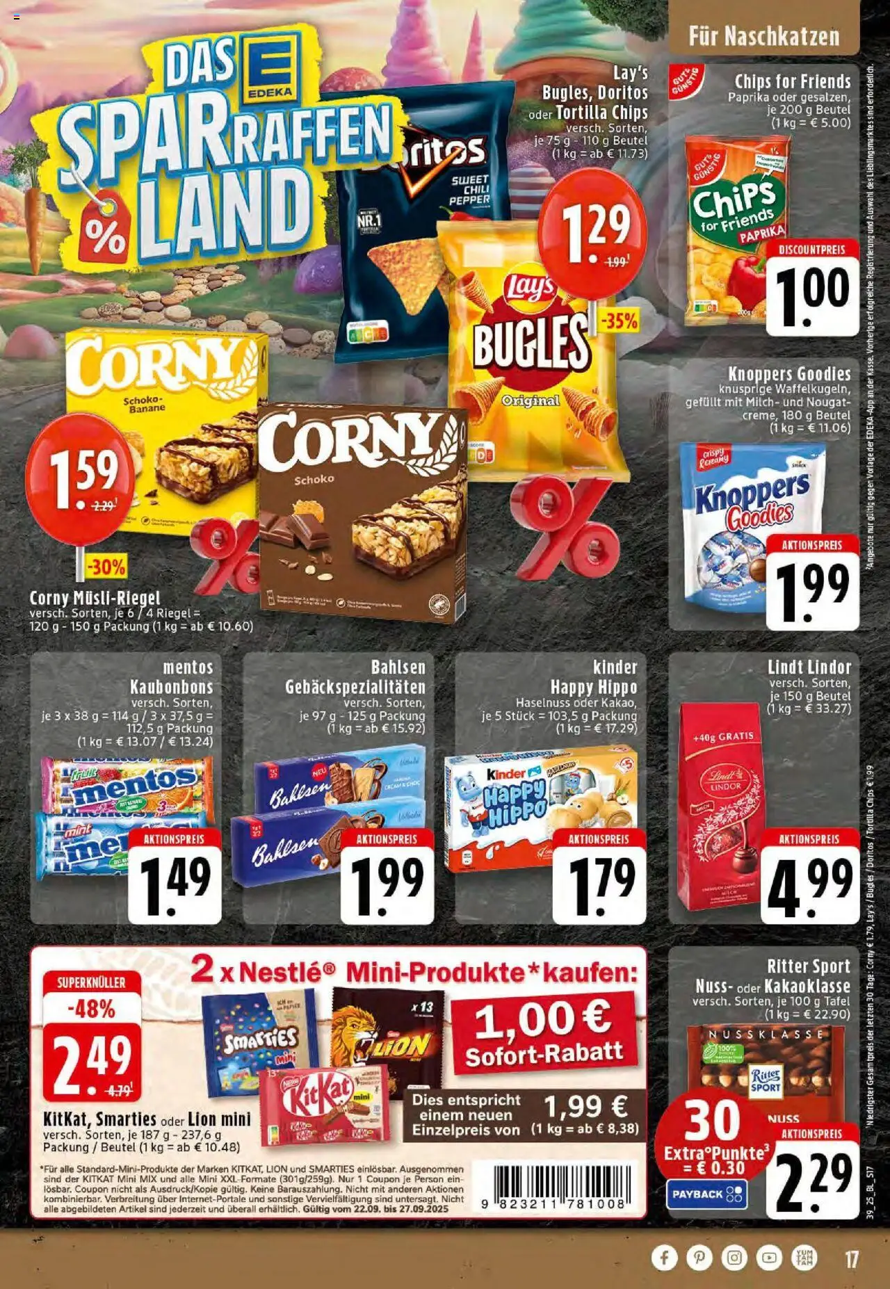 Edeka prospekt Dortmund-Eving	 – gültig ab 21.09.2025 | Seite: 17 | Produkte: Chili, Knoppers, Lindt, Chips