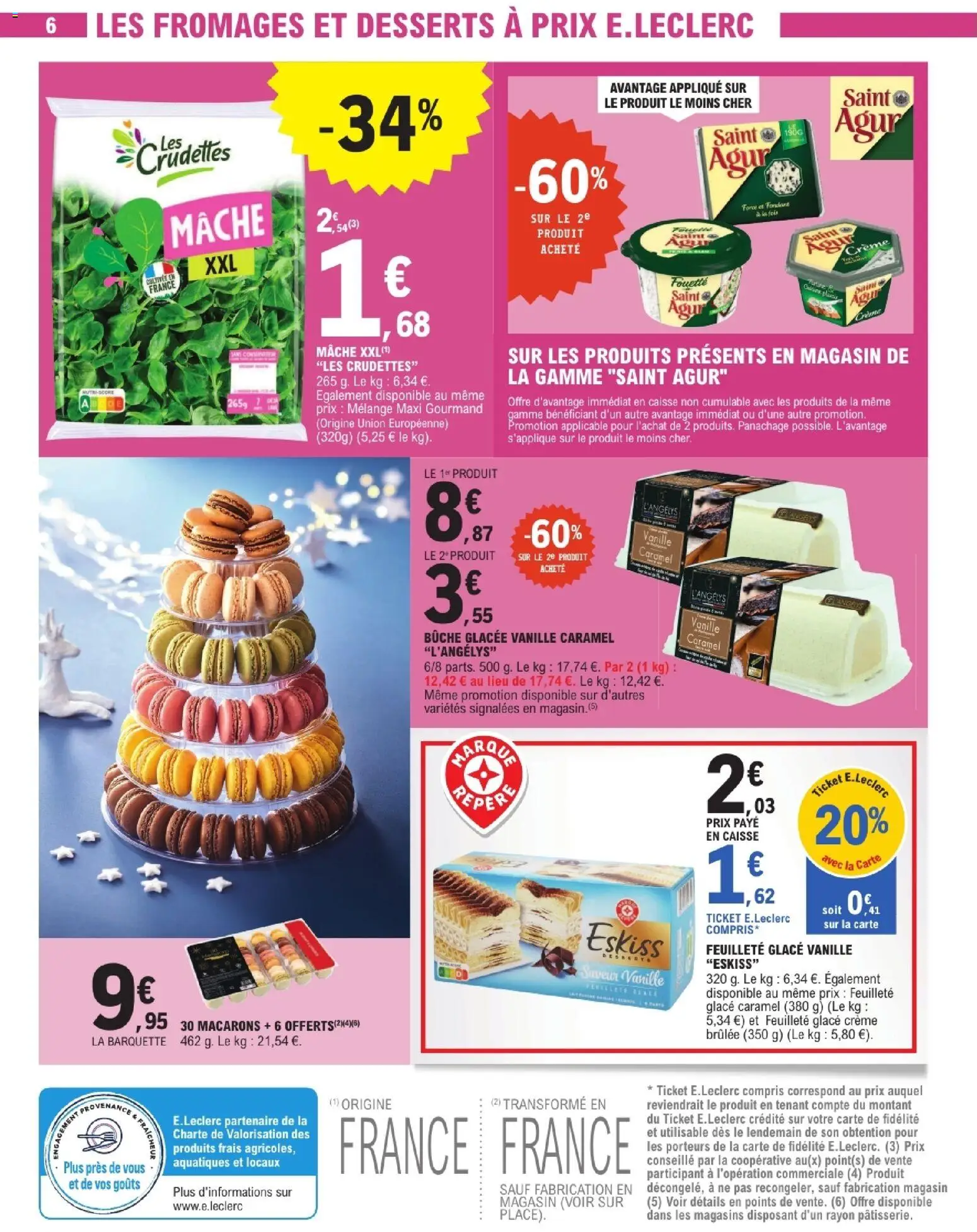 {H1} | Page: 6 | Produits: Mâche, Macarons, Crème