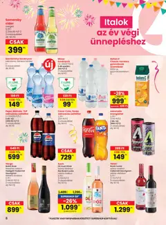 Spar Akciós újság - amely érvényes a következő dátumtól: 23.12.2025 | Oldal: 8 | Termékek: Pepsi, Fanta, Cider, Narancs