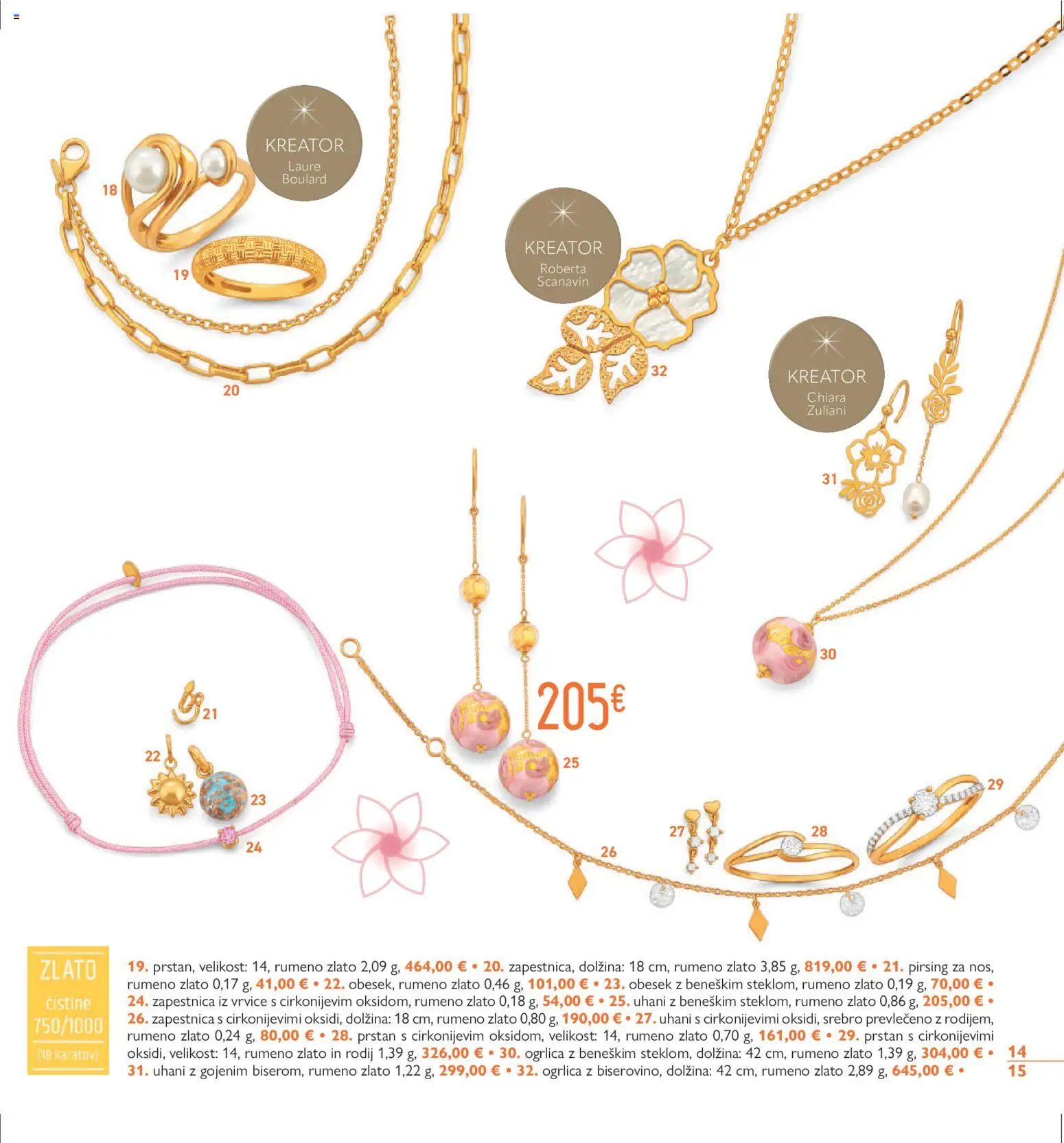Novi E.leclerc katalog ponudbe – veljaven od 07.04.2026 | Stran: 15 | Izdelki: Zapestnica, Prstan, Uhani
