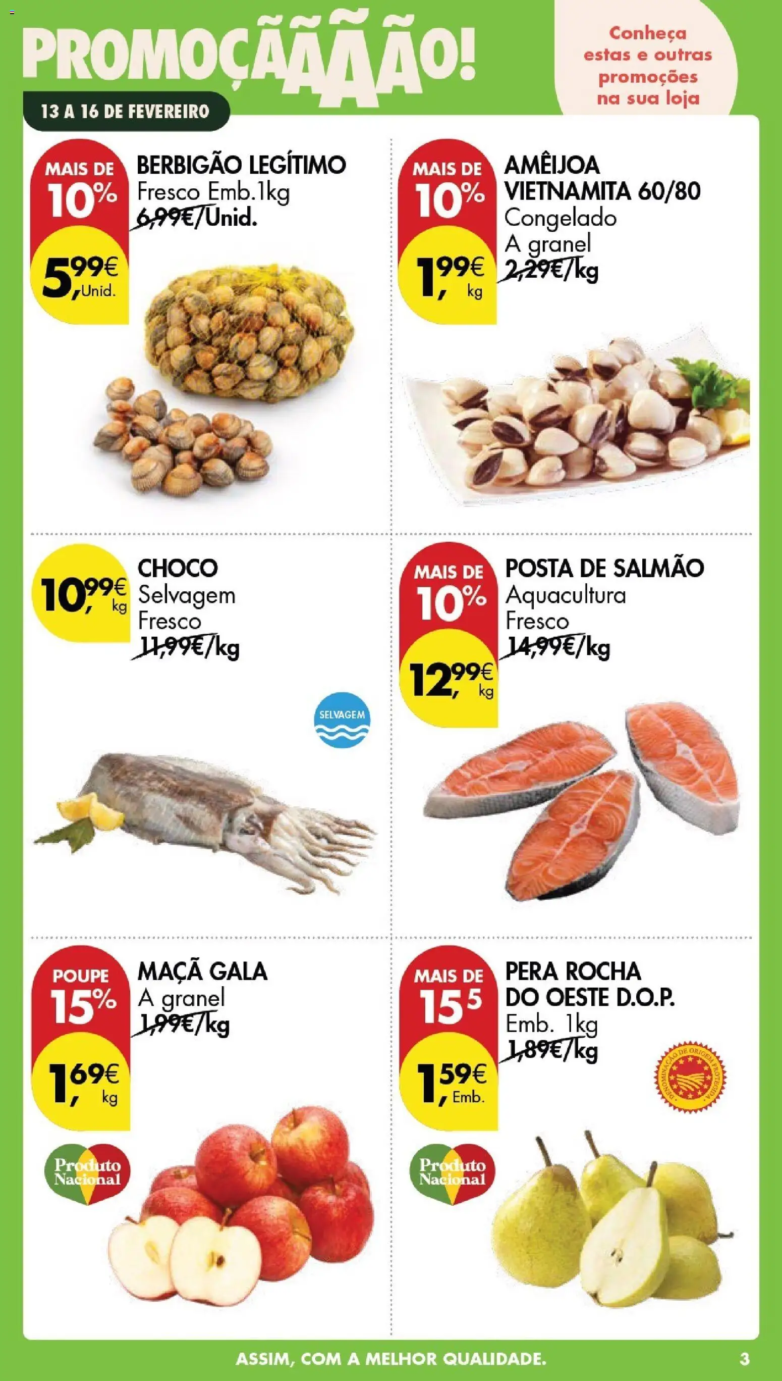 Pingo Doce Poupe este Fim de Semana │ válido de 13.02.2026 | Página: 3 | Produtos: Salmão, Maça
