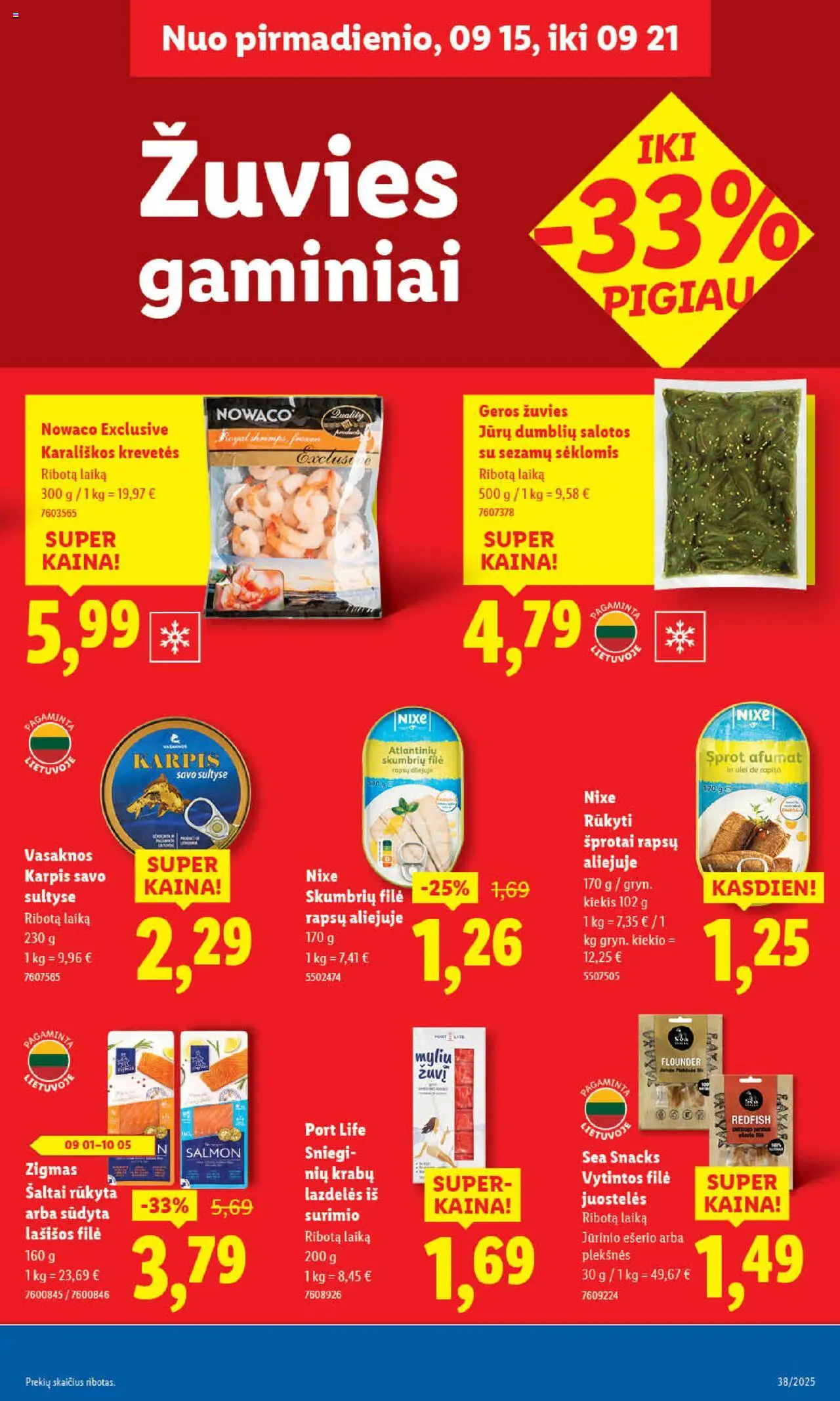 LIDL akcijos nuo 15.09.2025 | Puslapis: 29 | Prekių: Salotos, Lašišos